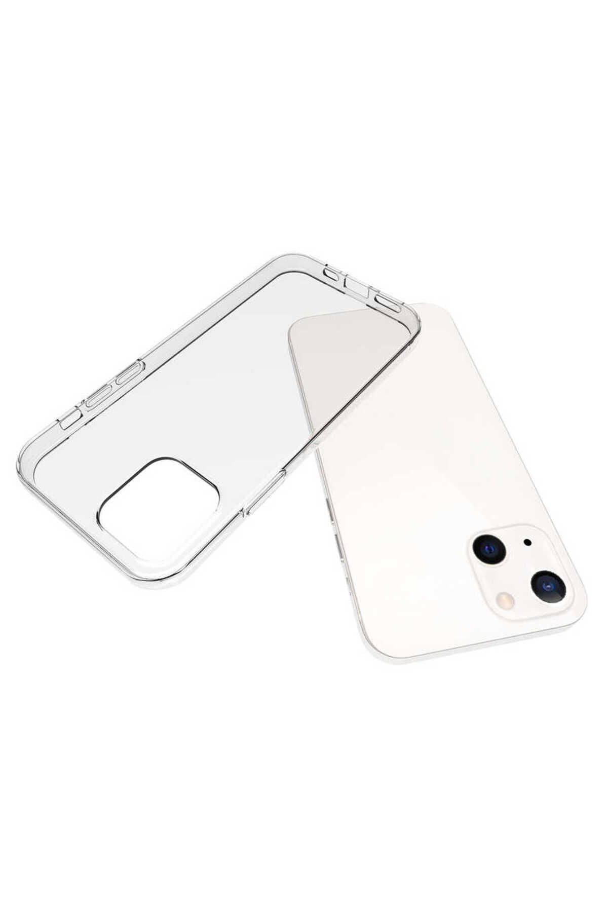 iPhone 14 Uyumlu Zore Süper Silikon Kılıf-Renksiz