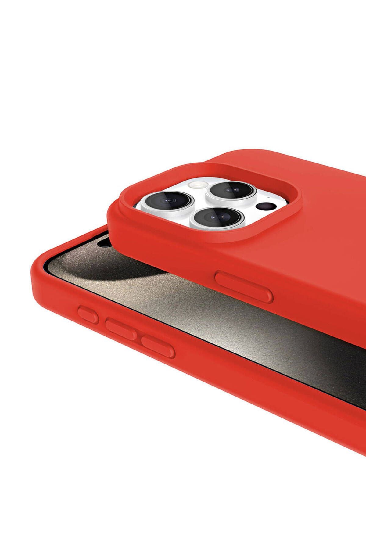 iPhone 15 Pro Max Kılıf Magsafe Şarj Özellikli Sıvı Teknolojili Silinebilir Sert Zore Kivi Kapak-Kır