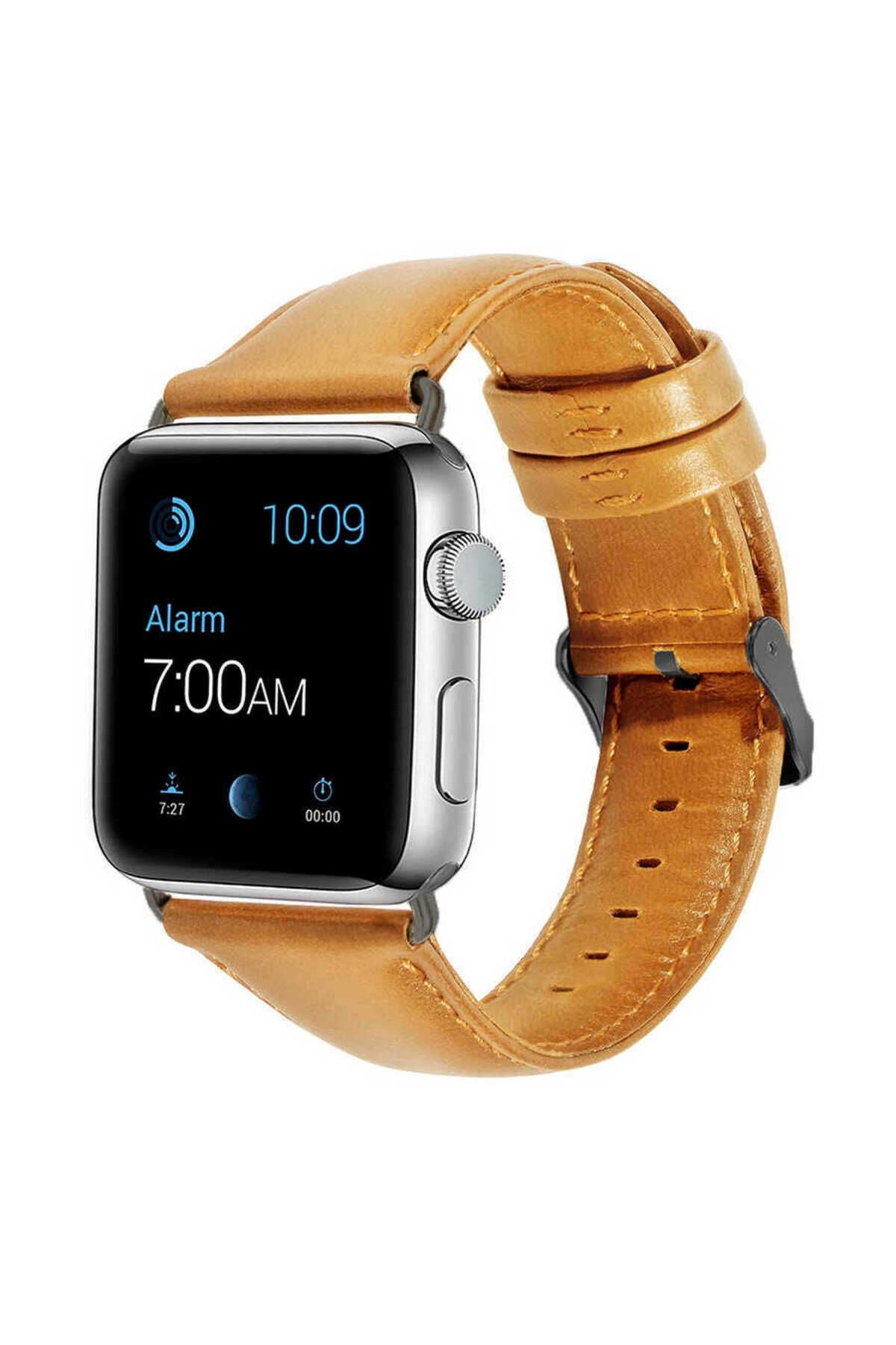 Watch Ultra 49mm Kordon Uyumlu Luxury Leather Deri Strap Kayış CLO- NO9