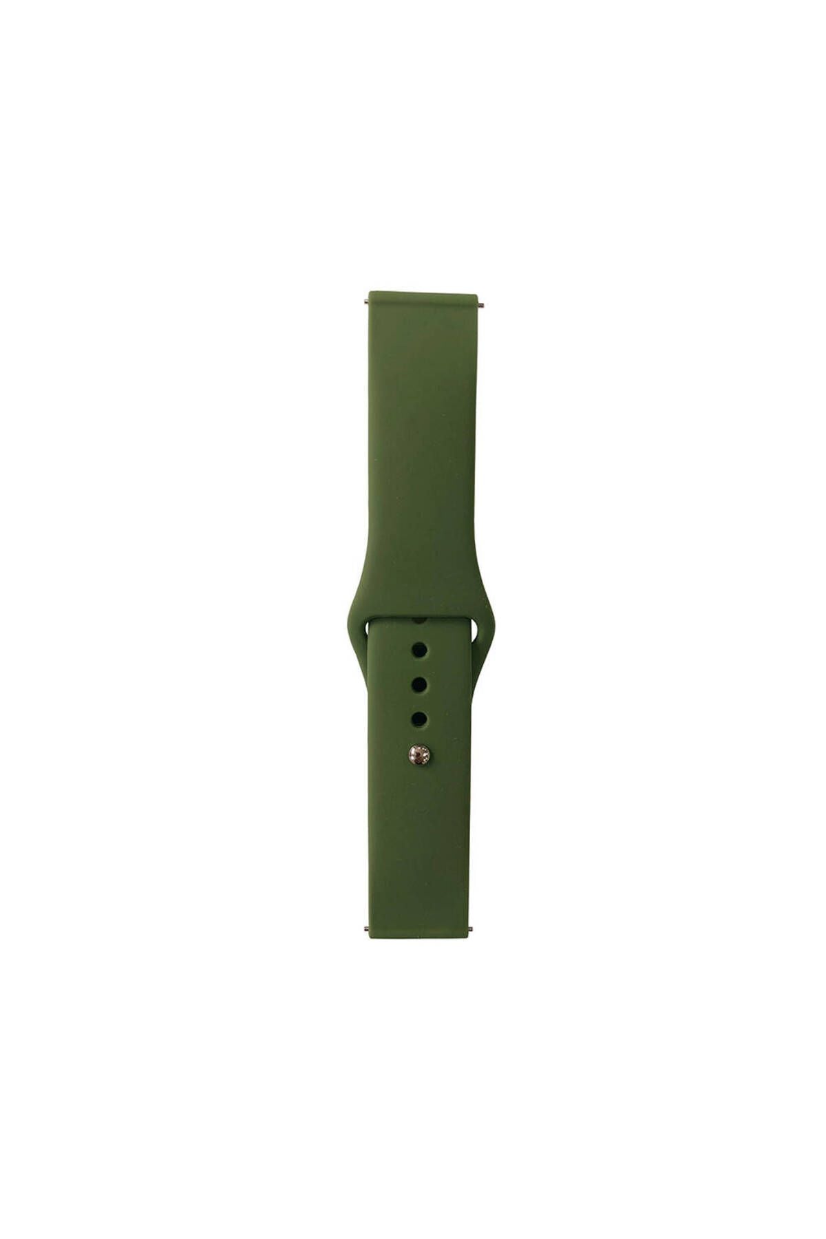 Galaxy Watch Active 2 44mm Band Serisi 20mm Klasik Kordon Silikon Strap Kayış-Tarmac