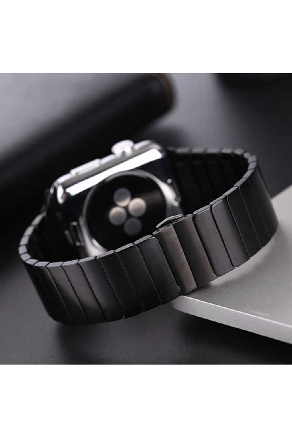 Watch Ultra 49mm Kordon Uyumlu KRD-16 Seramik Strap Kayış CLO- Siyah