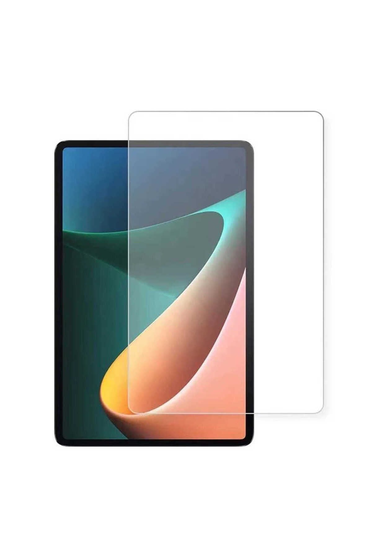 Galaxy Tab A9 Plus Uyumlu Zore 5in1 Tablet Temperli Cam Ekran Koruyucu-Renksiz