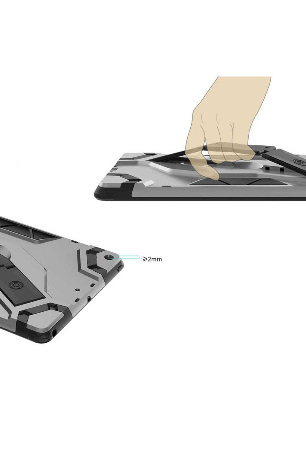 iPad 10.2 (8.Nesil) Zore Defens Tablet Silikon - Siyah