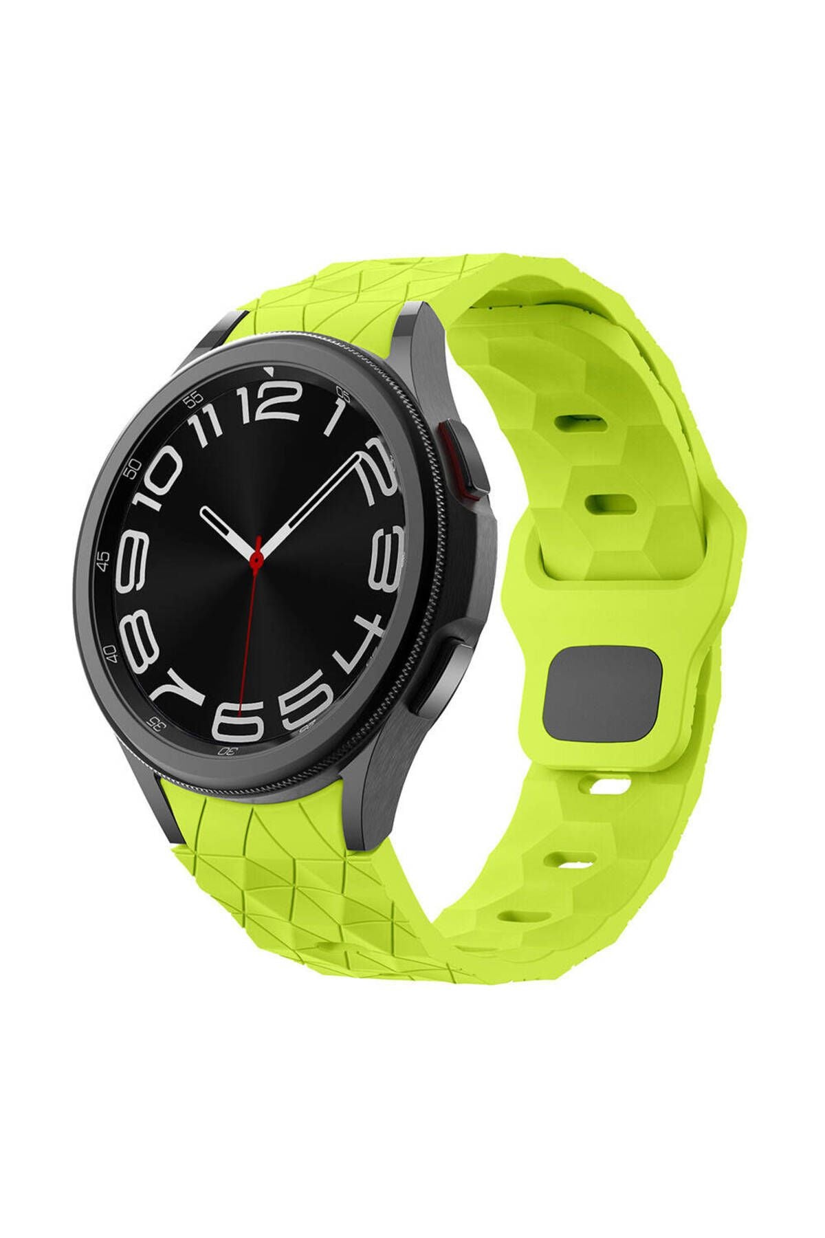 Galaxy Watch 6 44mm Zore KRD-116 20mm Futbol Desenli Spor Tasarımlı Silikon Kordon-Yeşil
