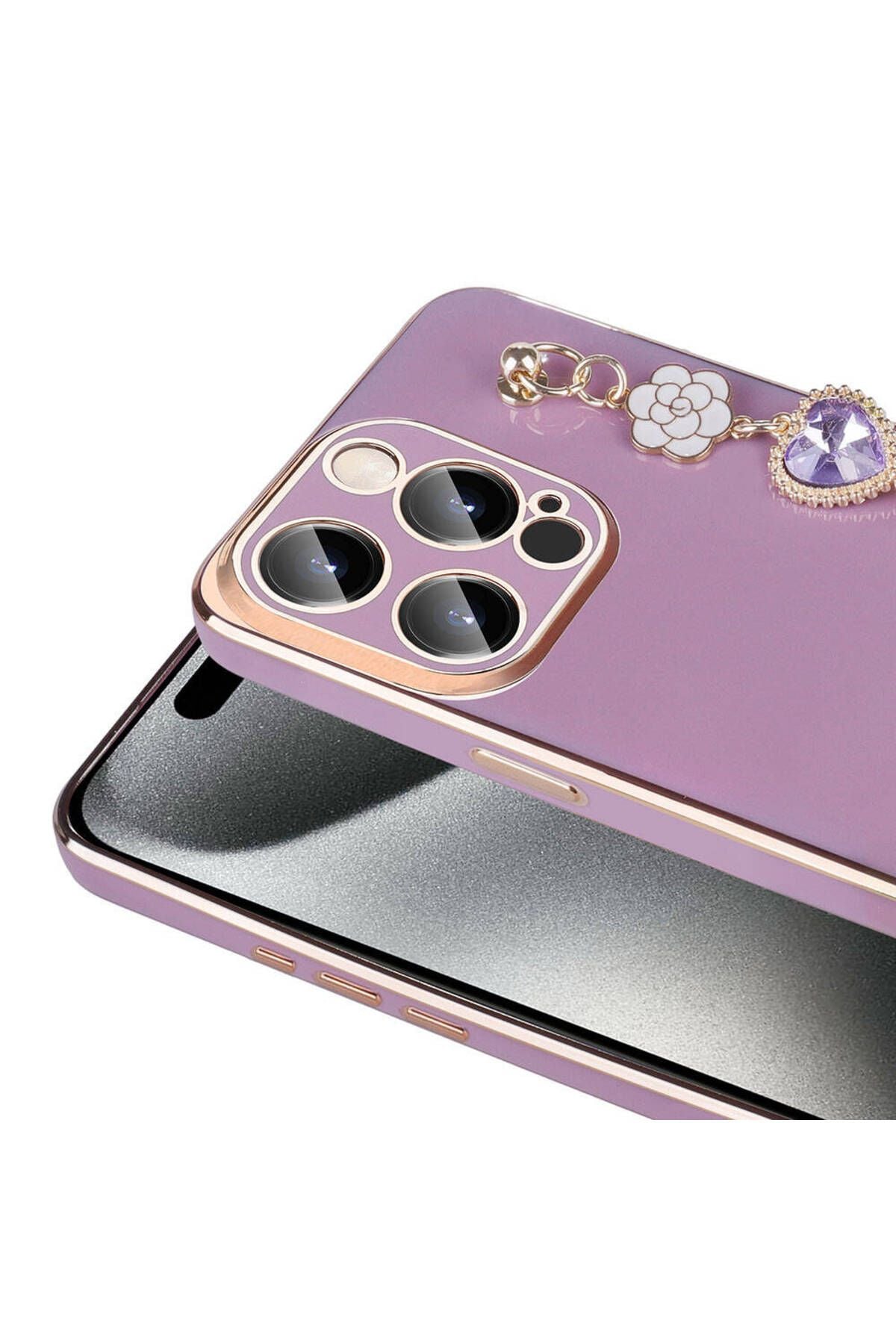 iPhone 15 Pro Max Zore El Tutamaçlı Kamera Korumalı Zore Taka Silikon Kılıf-Pembe