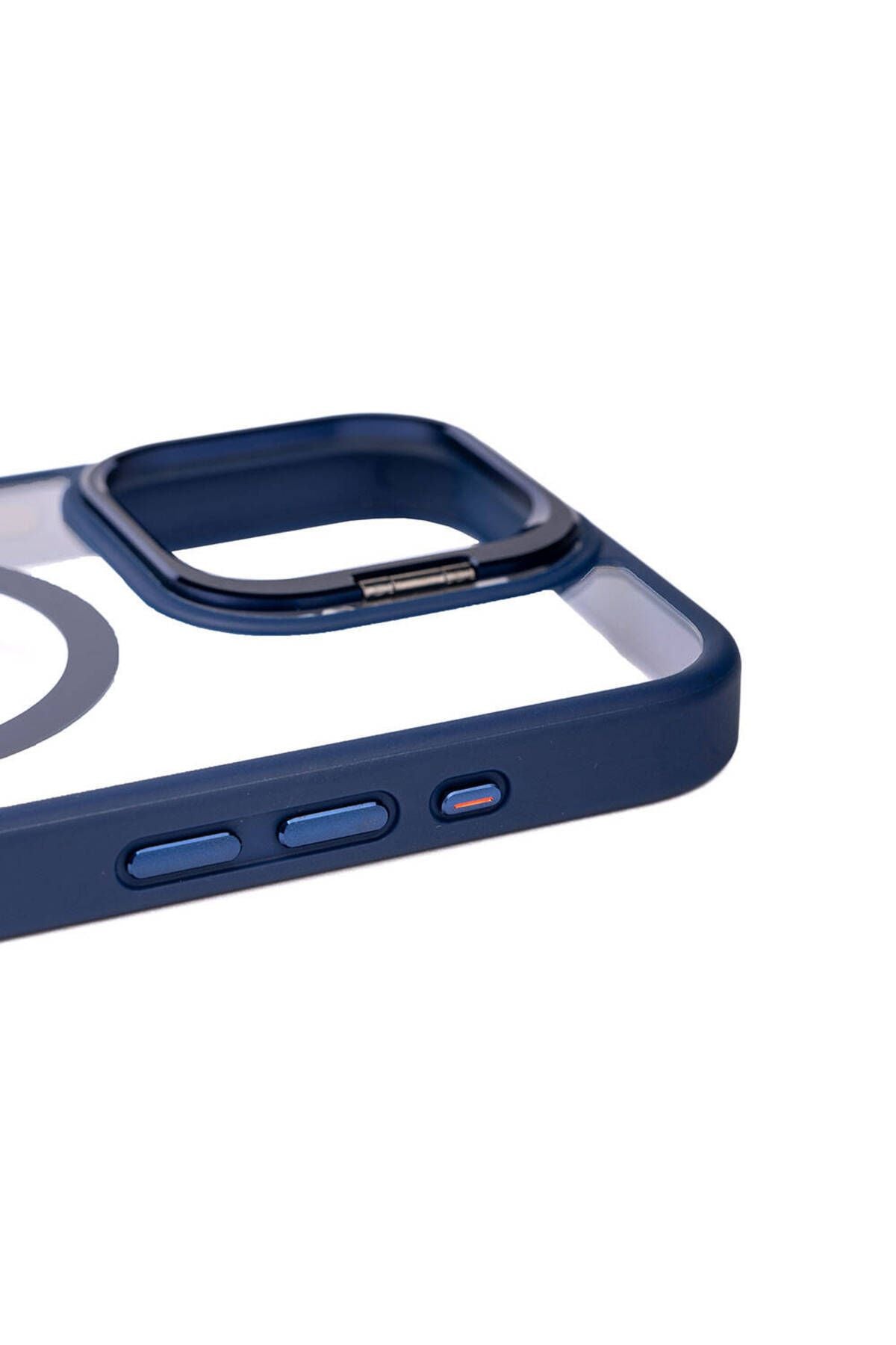 iPhone 15 Pro Max Uyumlu Magsafe Wireless Şarj Özellikli Standlı Zore Magsafe Klon LNSM-li Kapa