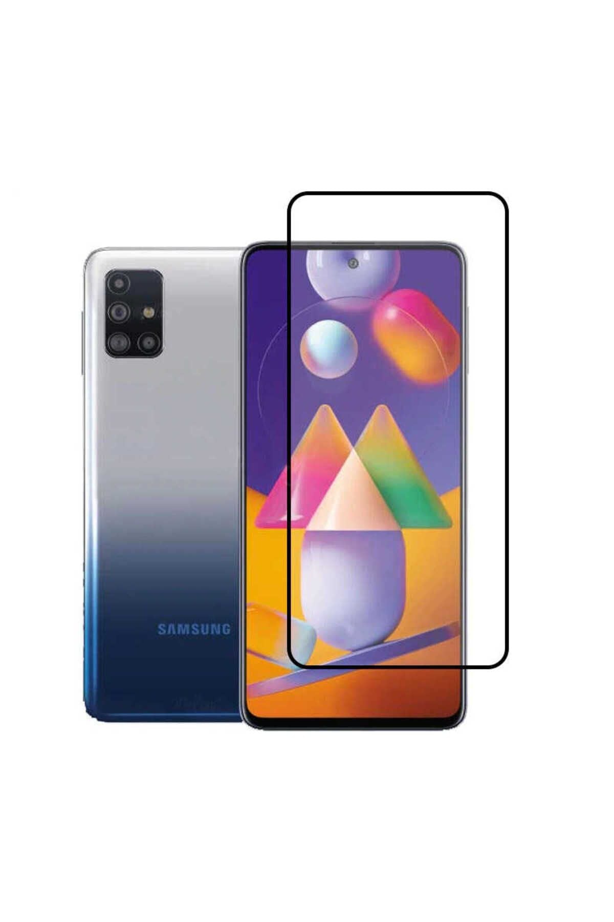 Galaxy M31S Uyumlu Kenarları Kırılmaya Dayanıklı Cam Ekran Koruyucu