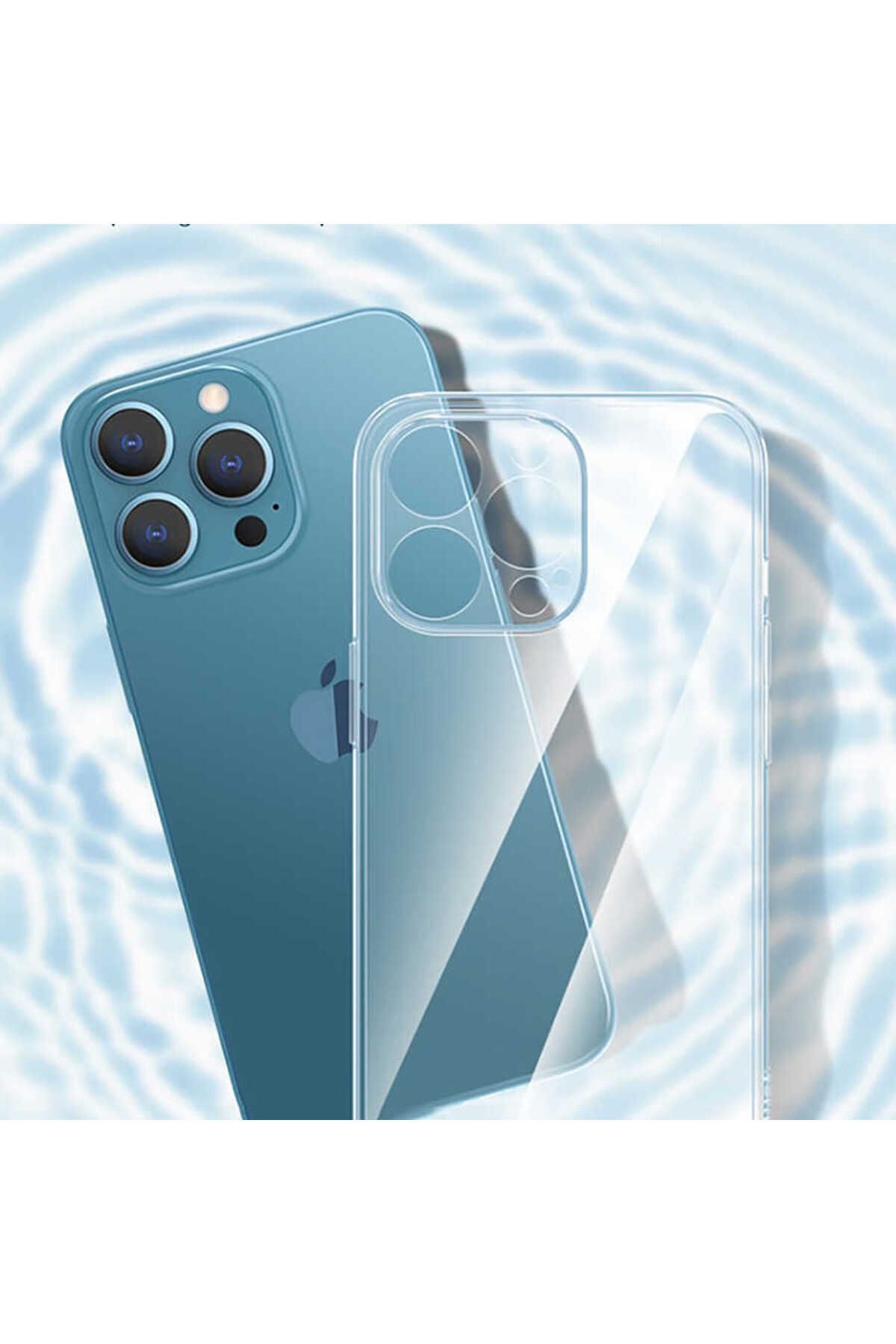 iPhone 14 Pro Uyumlu Şeffaf Sert PC ALT Vayt Kılıf-Renksiz