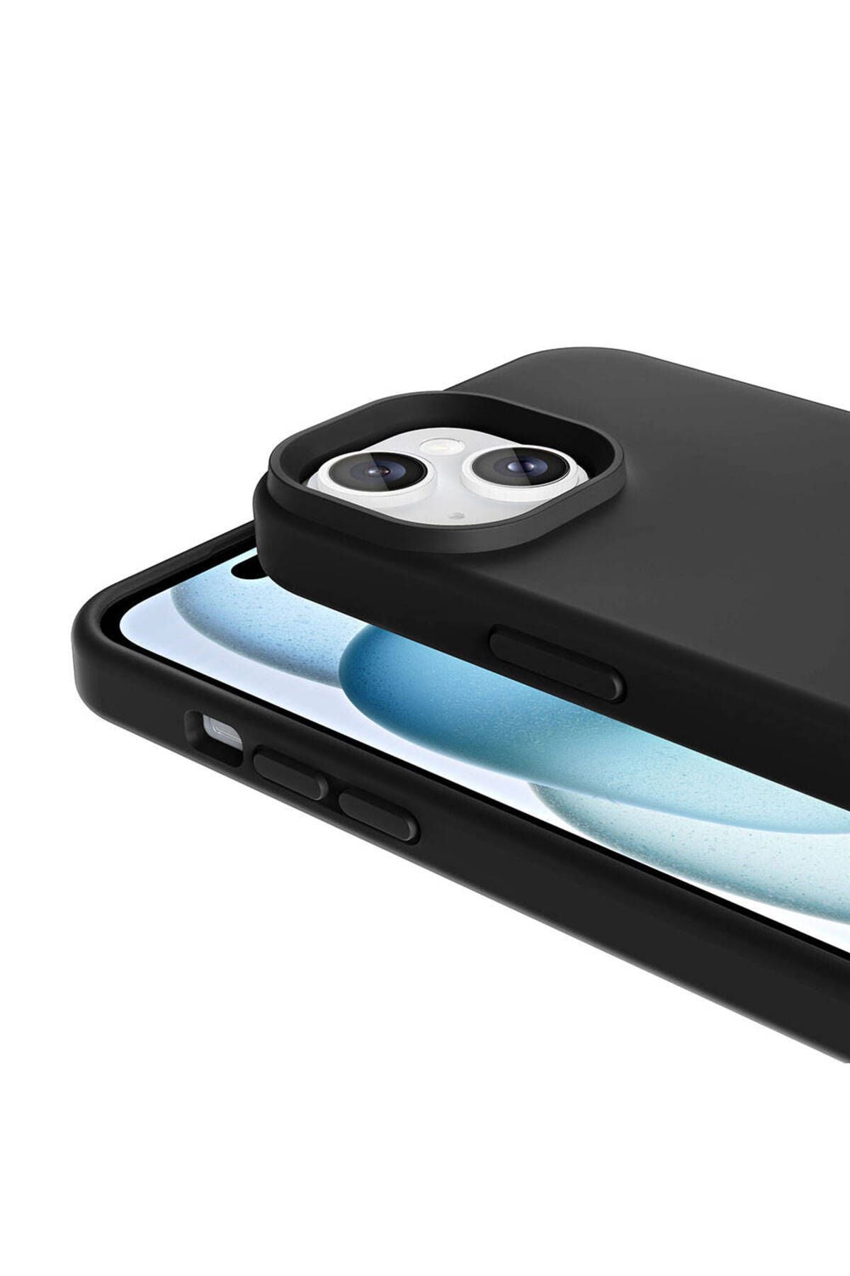 iPhone 15 Plus Kılıf Magsafe Şarj Özellikli Sıvı Teknolojili Silinebilir Sert Zore Kivi Kapak-Pembe