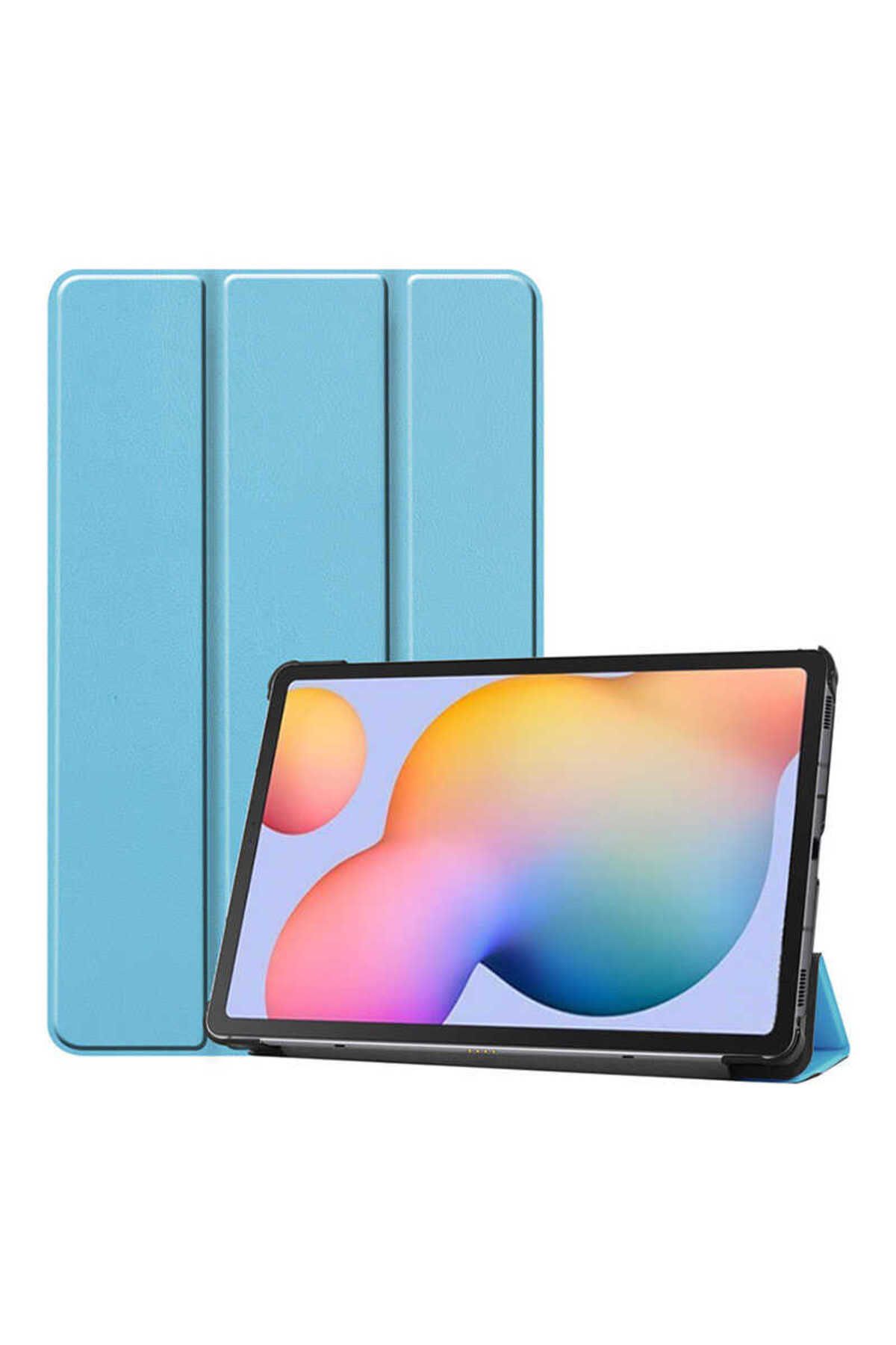 Galaxy Tab S7 T870  Uyumlu Zore Smart Cover Standlı 1-1 Kılıf-Kırmızı
