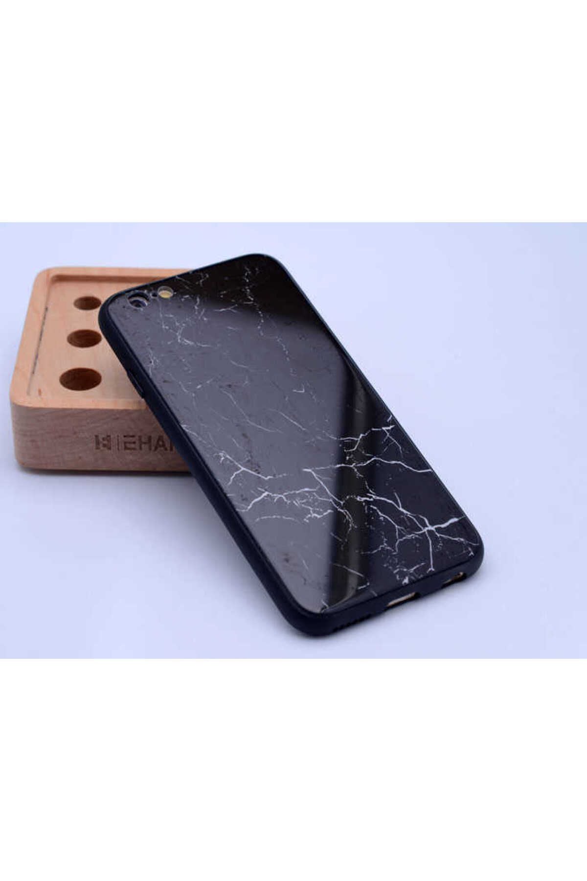 iPhone SE 2022 Uyumlu Zore Ebruli Cam Kılıf Yeni Desen-NO9