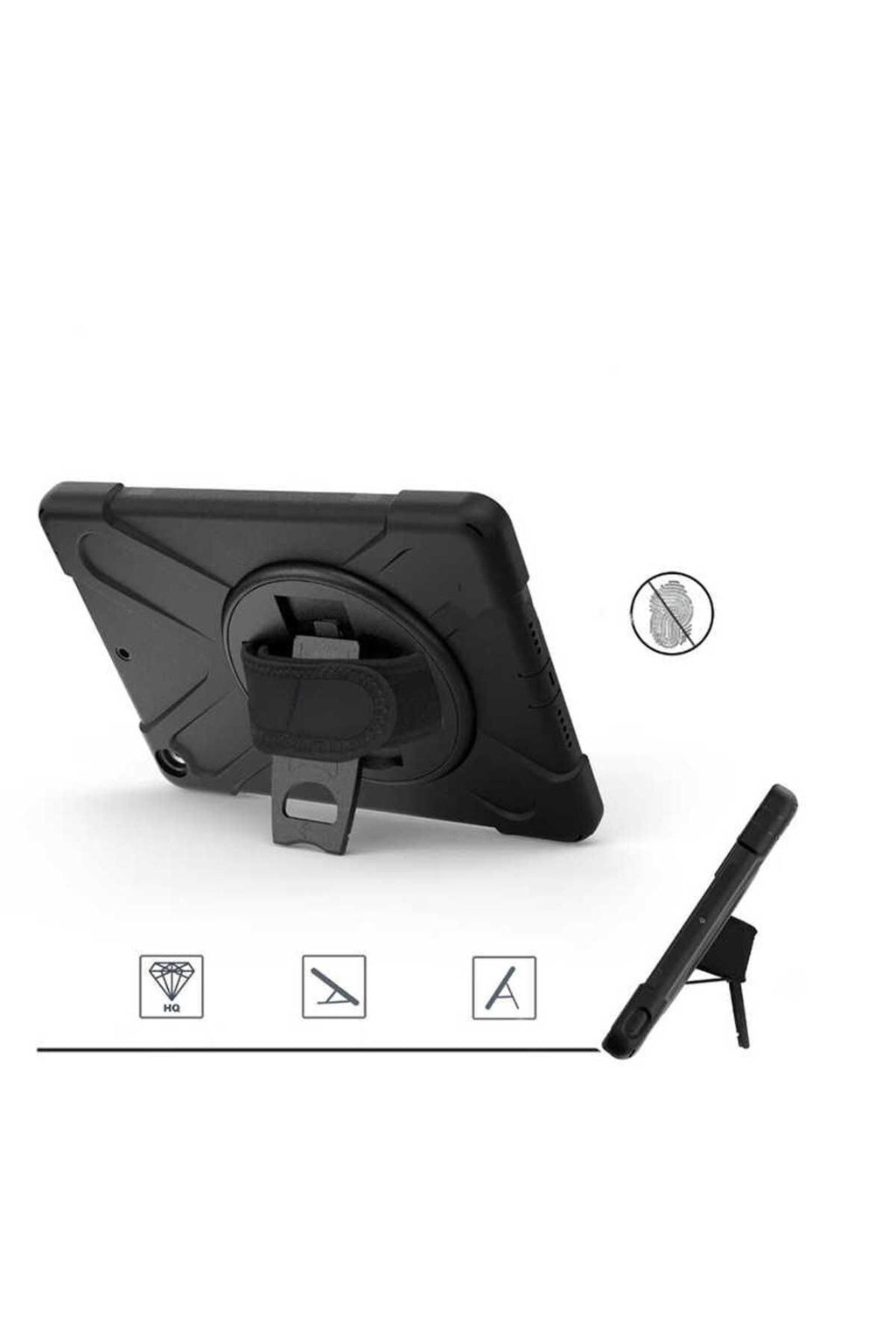 iPad 10.2 2021 (9.Nesil) Zore Defender Tablet Silikon - Siyah