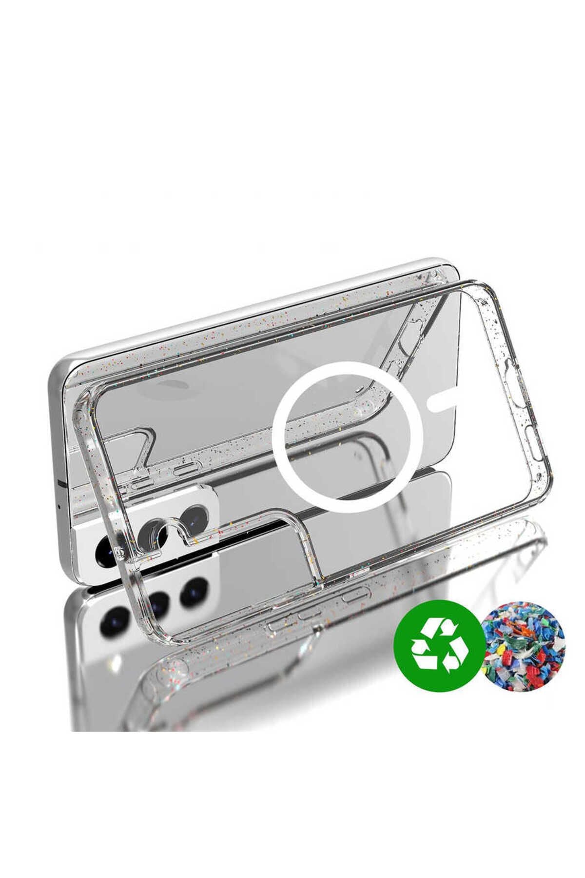 Galaxy S22 Uyumlu Zore Tacsafe Wireless Kılıf-Renksiz