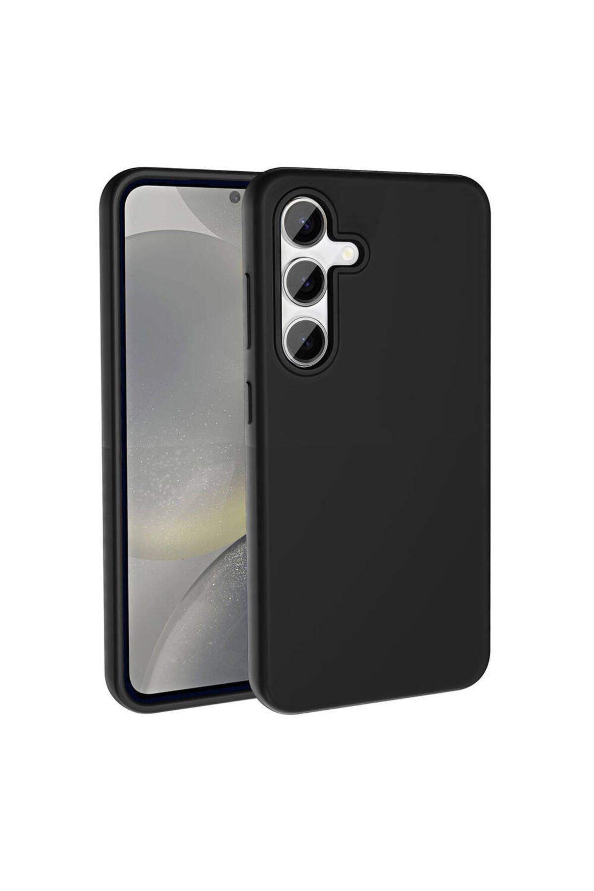 Galaxy S24 Kılıf Magsafe Şarj Özellikli Sıvı Teknolojili Silinebilir Sert Zore Kivi Kapak-Siyah