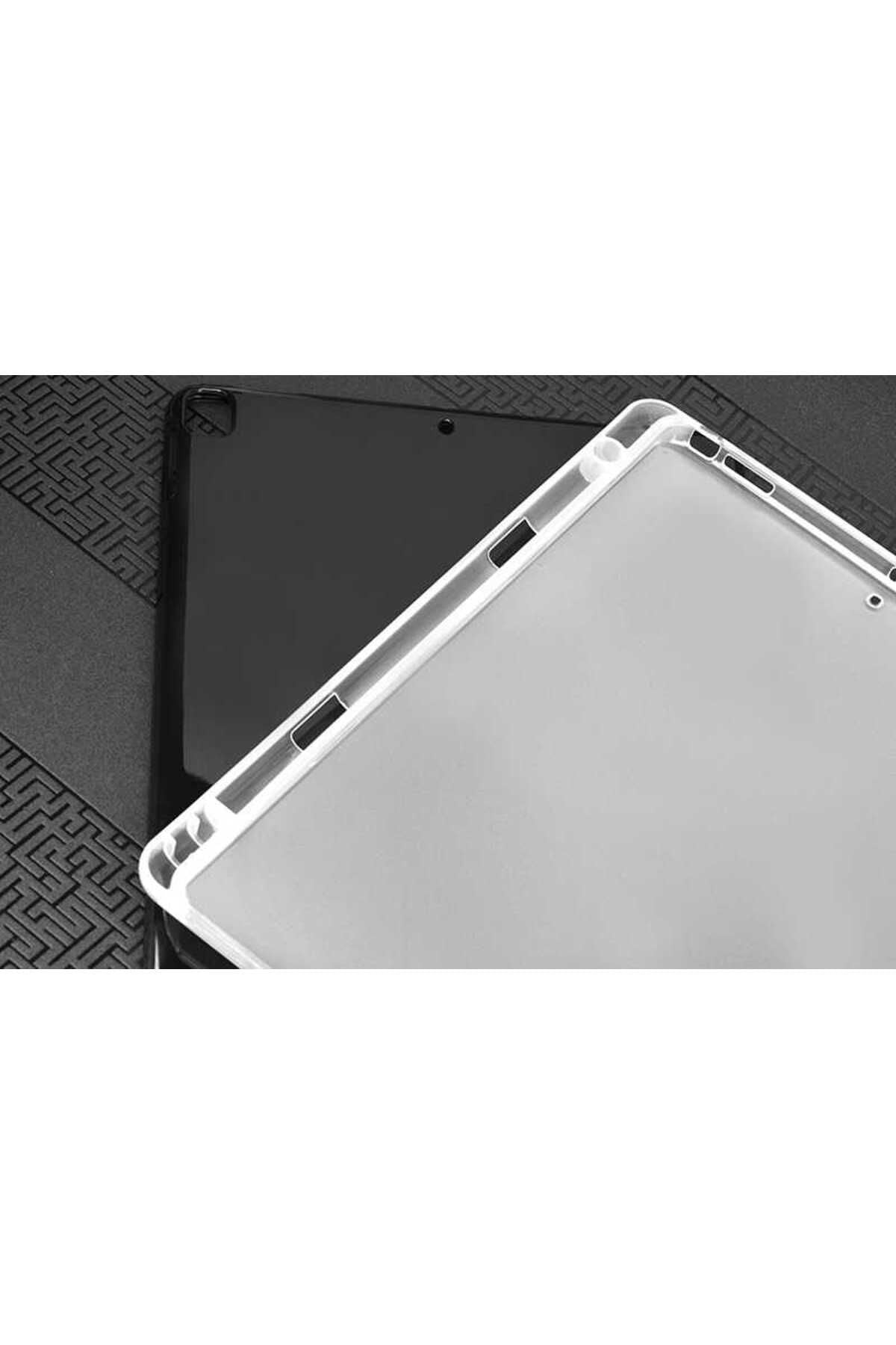 iPad 10.2 (8.Nesil) Zore Kalemli Tablet Silikon - Renksiz