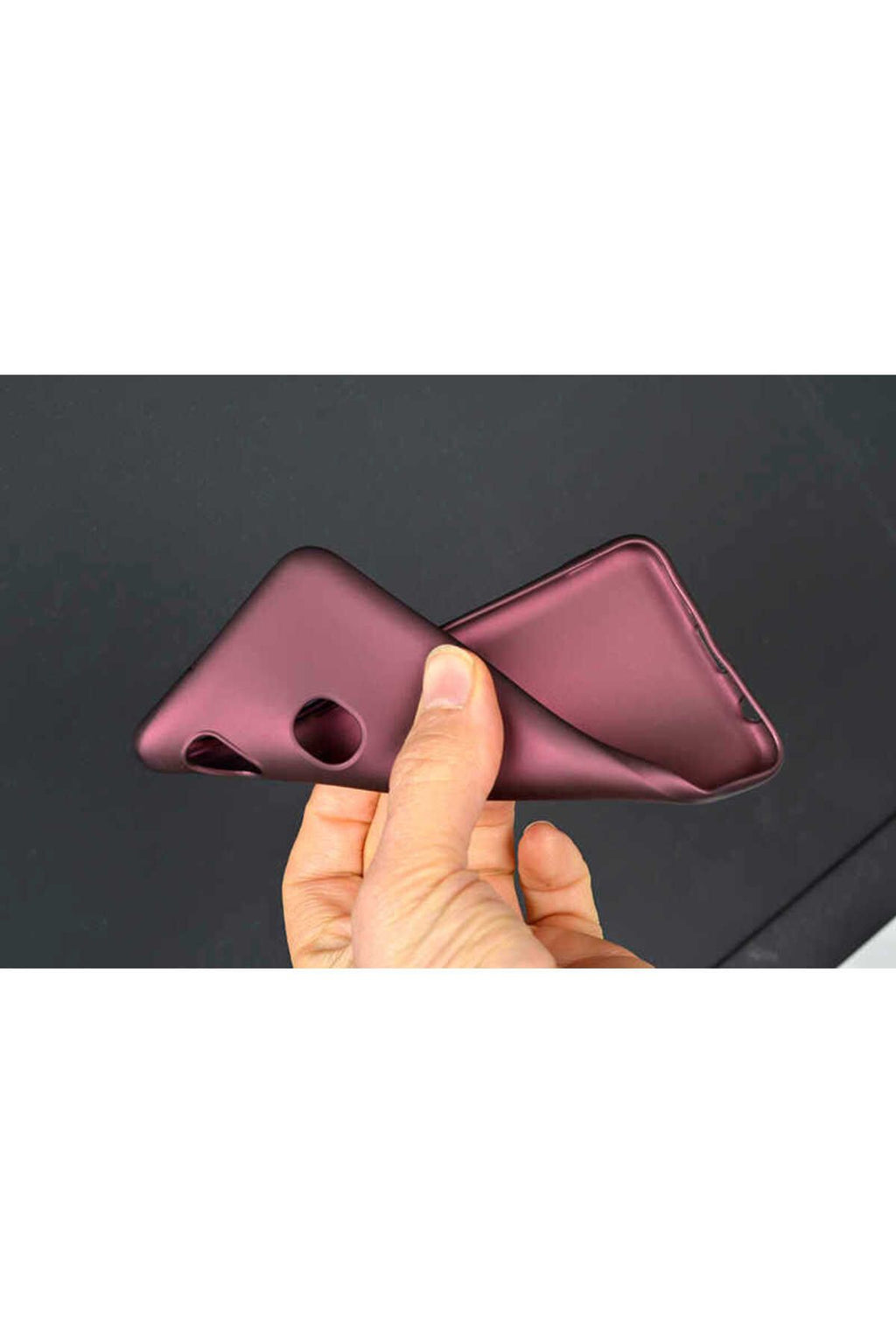 Galaxy A40 Kılıf Zore Premier Silikon Kapak - Kırmızı