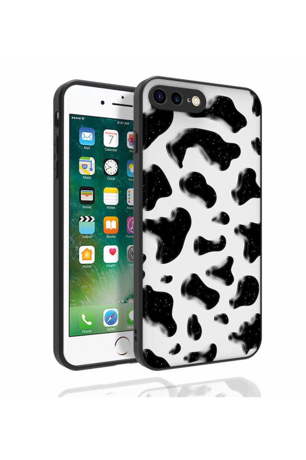 iPhone 8 Plus Kılıf Desenli Kamera Korumalı Parlak Zore Nora Kapak - NO2