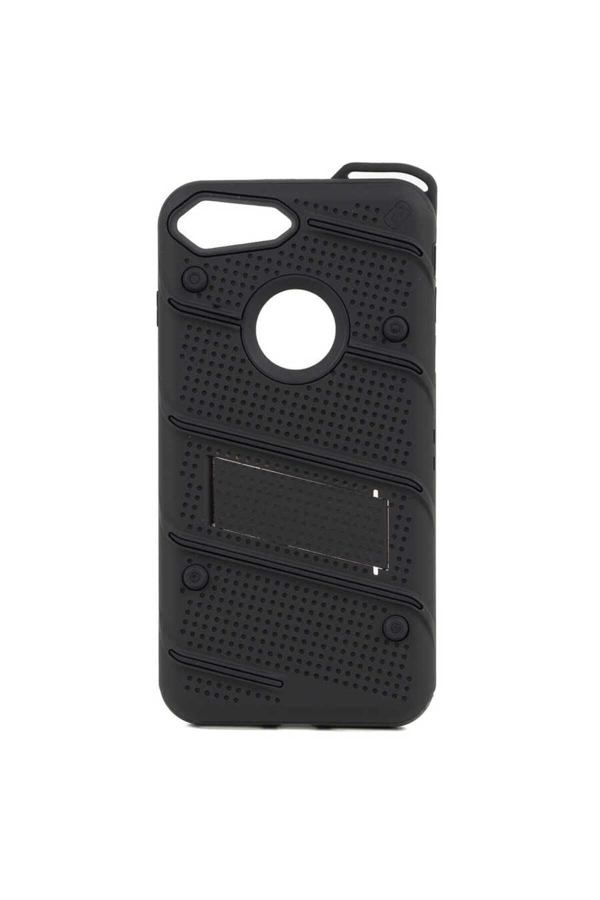 iPhone 8 Plus Kılıf Zore İron Kapak - Siyah