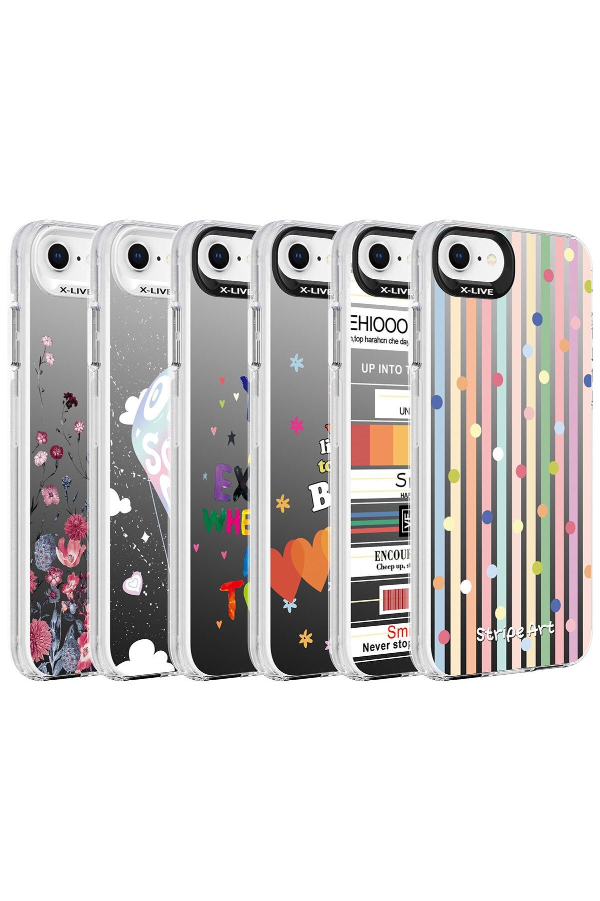 iPhone SE 2022 Uyumlu Desenli MİY Silver Sert Telefon Kılıfı-Mottolar
