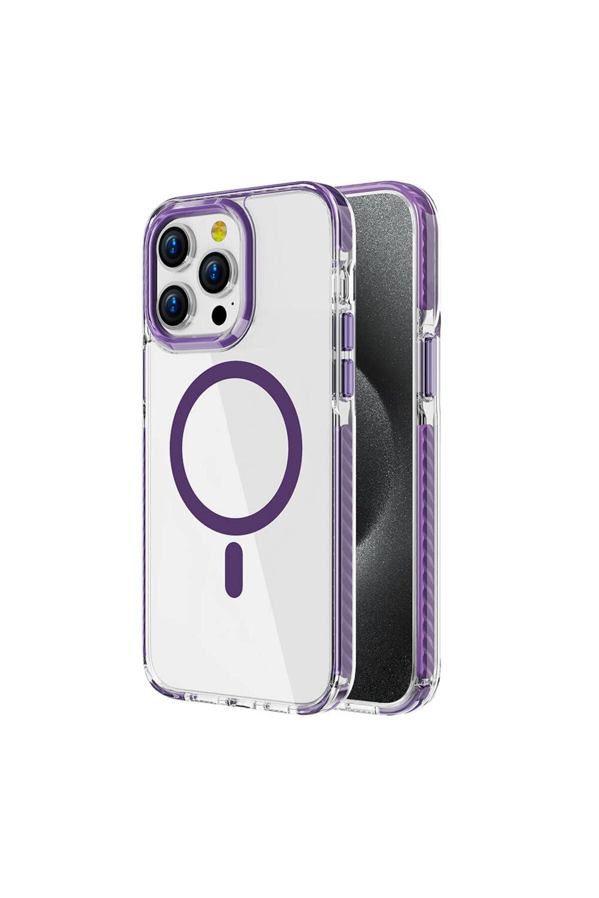 iPhone 15 Pro Max Kılıf Magsafe Şarj Özellikli Airbagli Takılabilir Askı Aparatlı Zore Nana Kapak -