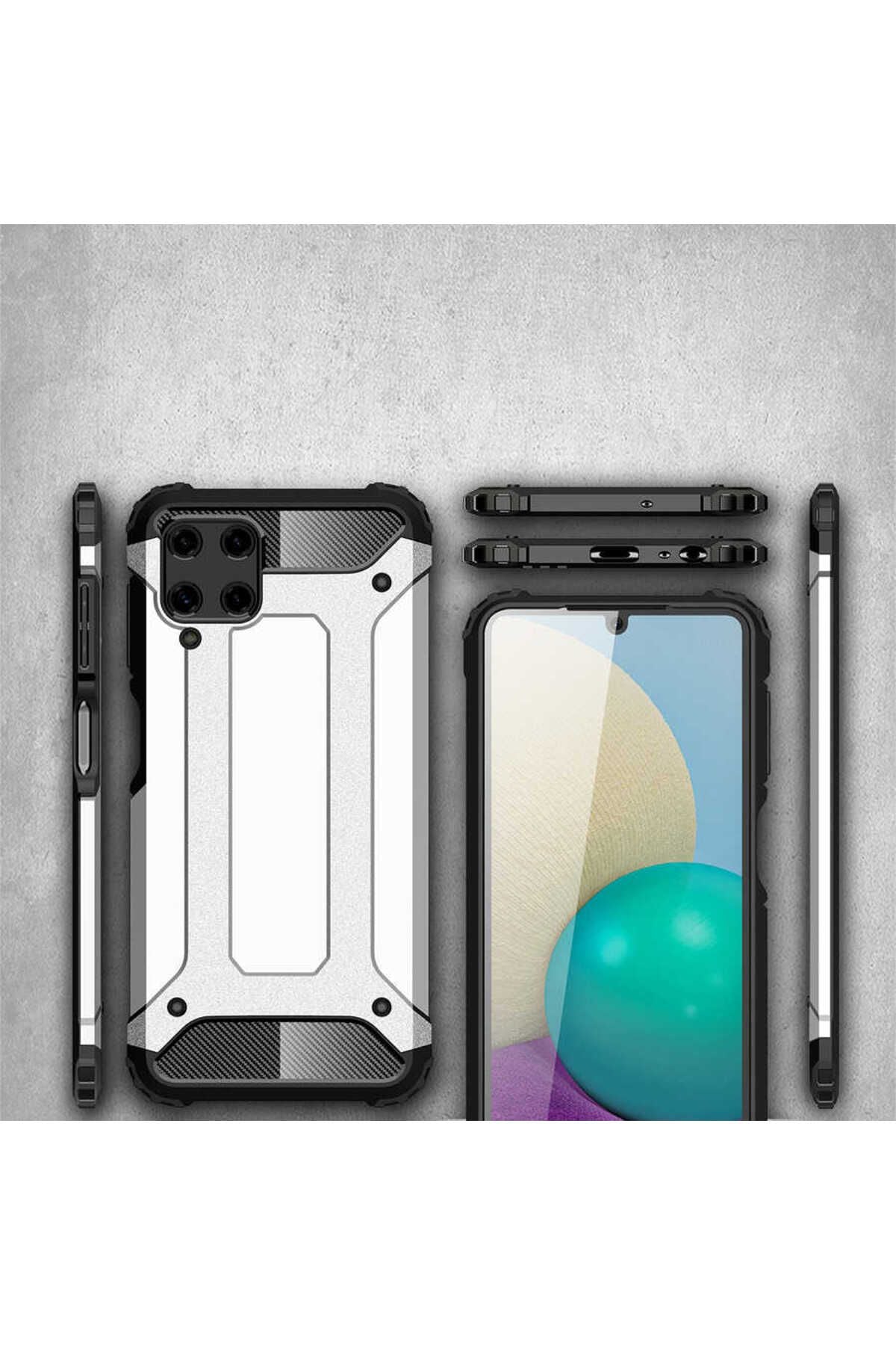 Galaxy A22 4G Kılıf Zore Crash Silikon Kapak - Rose Gold