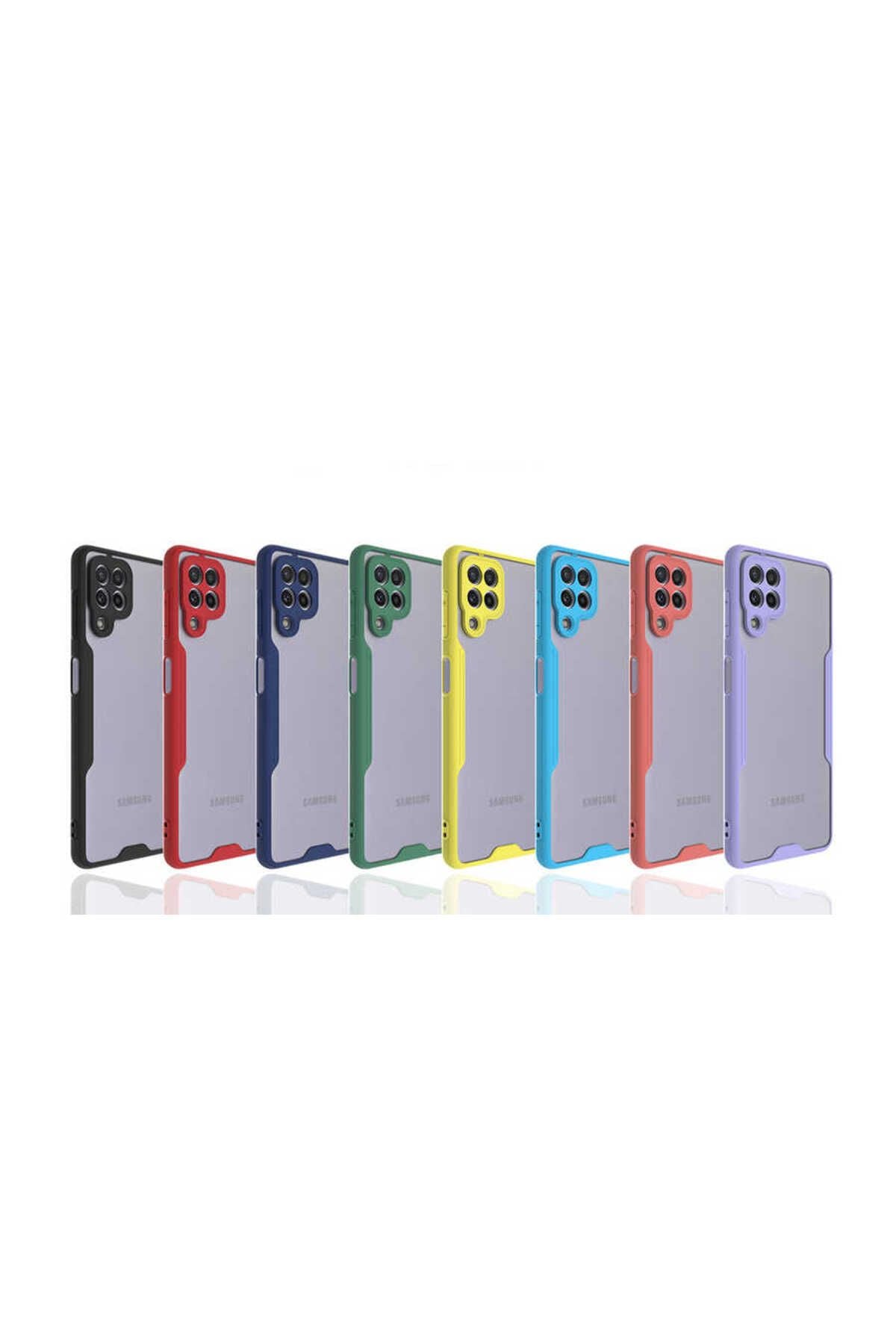 Galaxy A22 4G Kılıf RNTC Parfe Kapak - Kırmızı