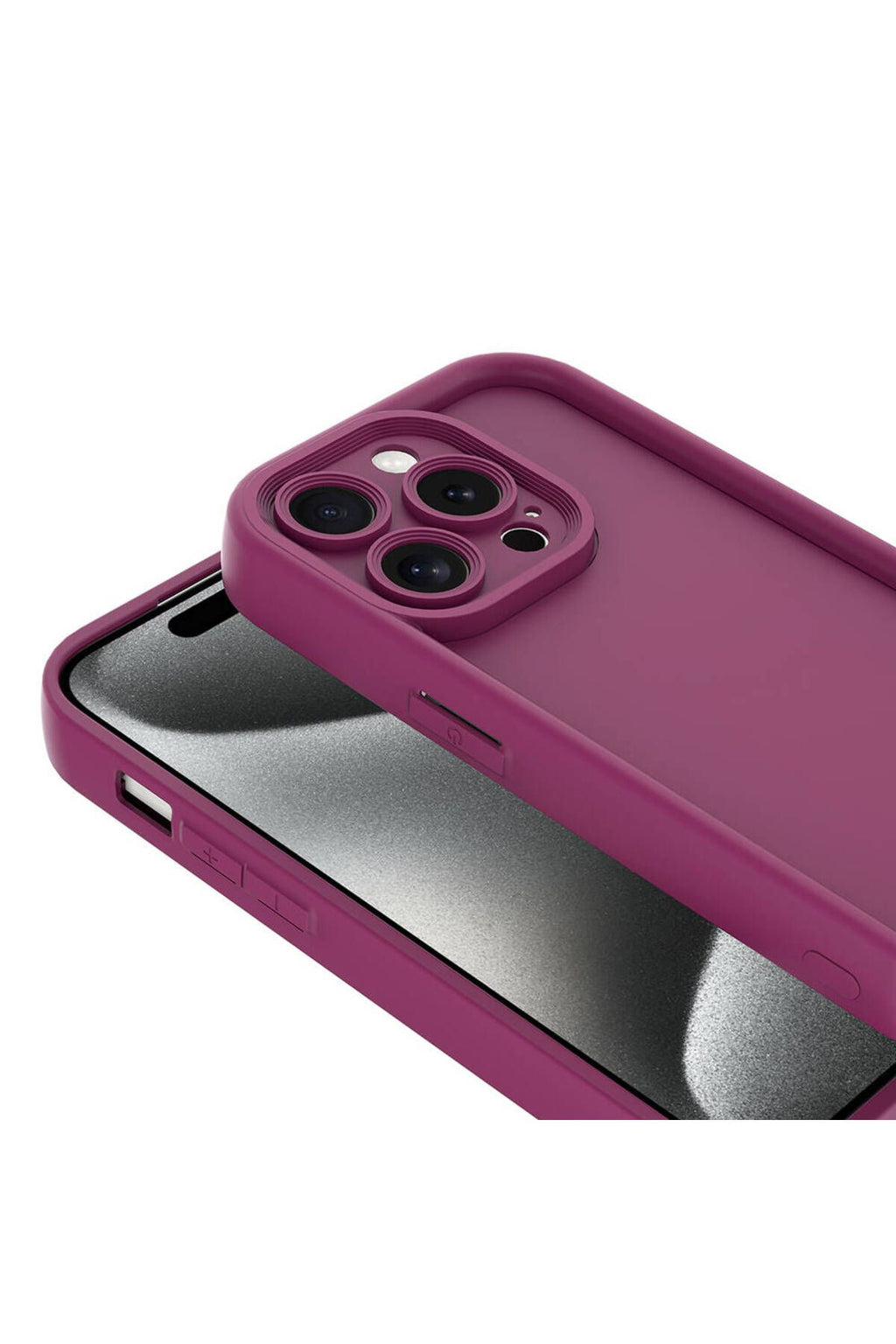 iPhone 15 Pro Uyumlu GKM Kılıf Kamera Korumalı Zore Ananas Kapak-Koyu Yeşil