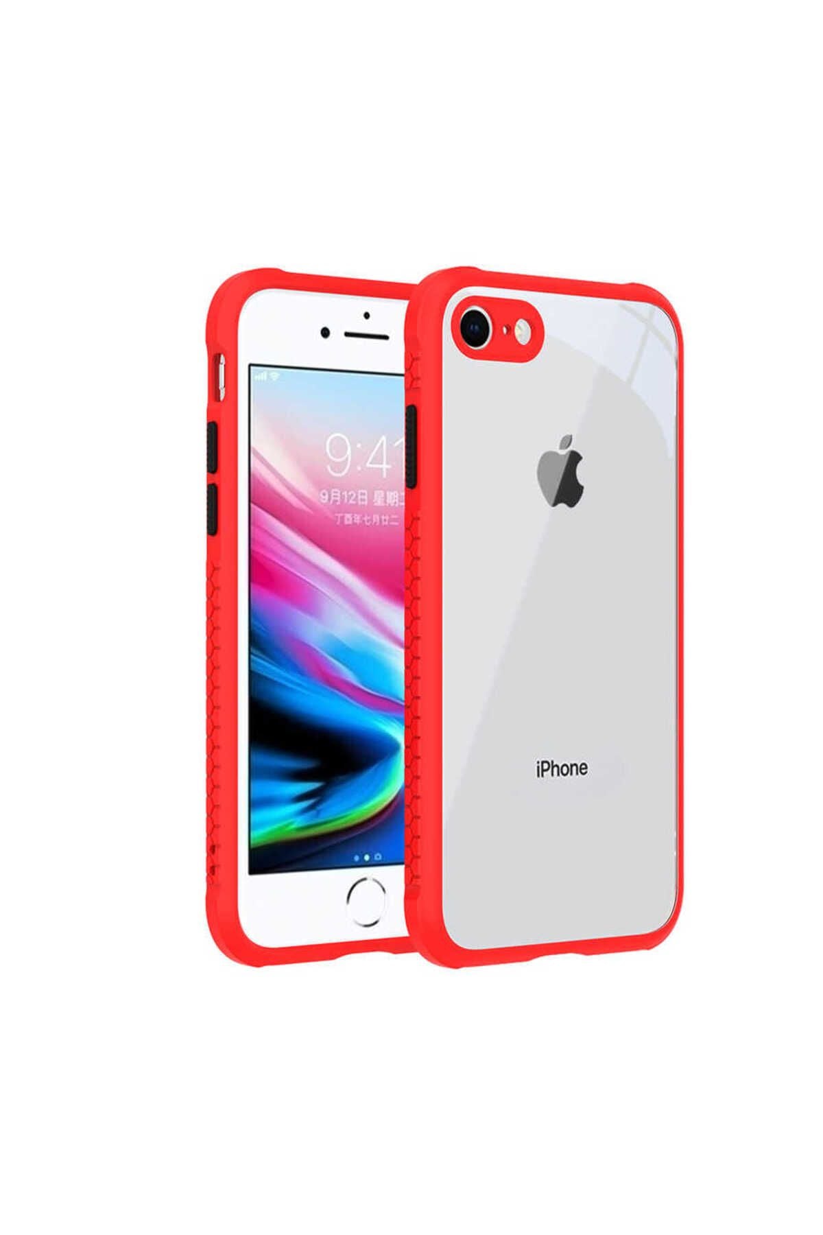 iPhone SE 2022 Uyumlu  Kaff Kılıf-Kırmızı