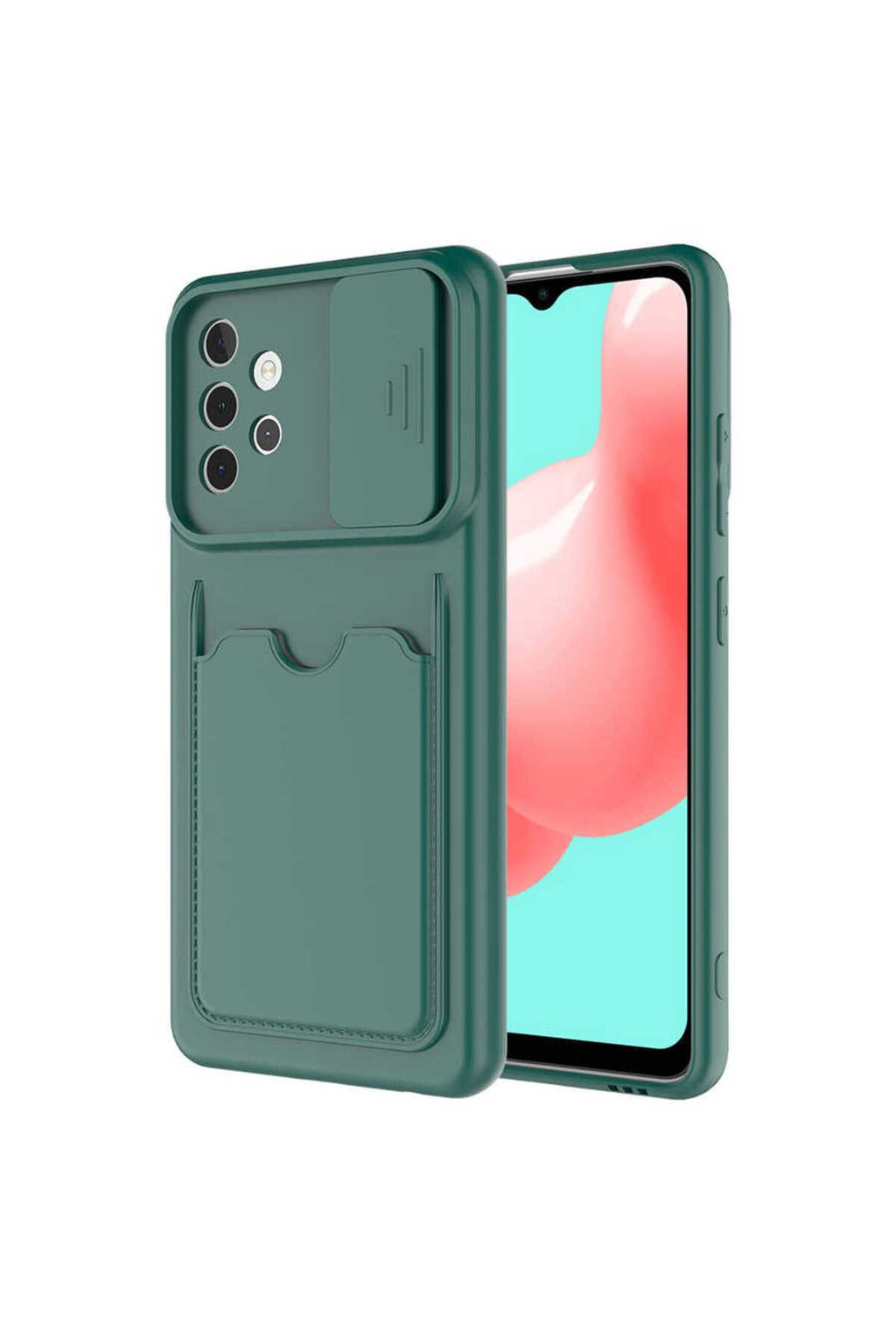 Galaxy A32 4G Kılıf Zore Kartix Kapak - Koyu Yeşil