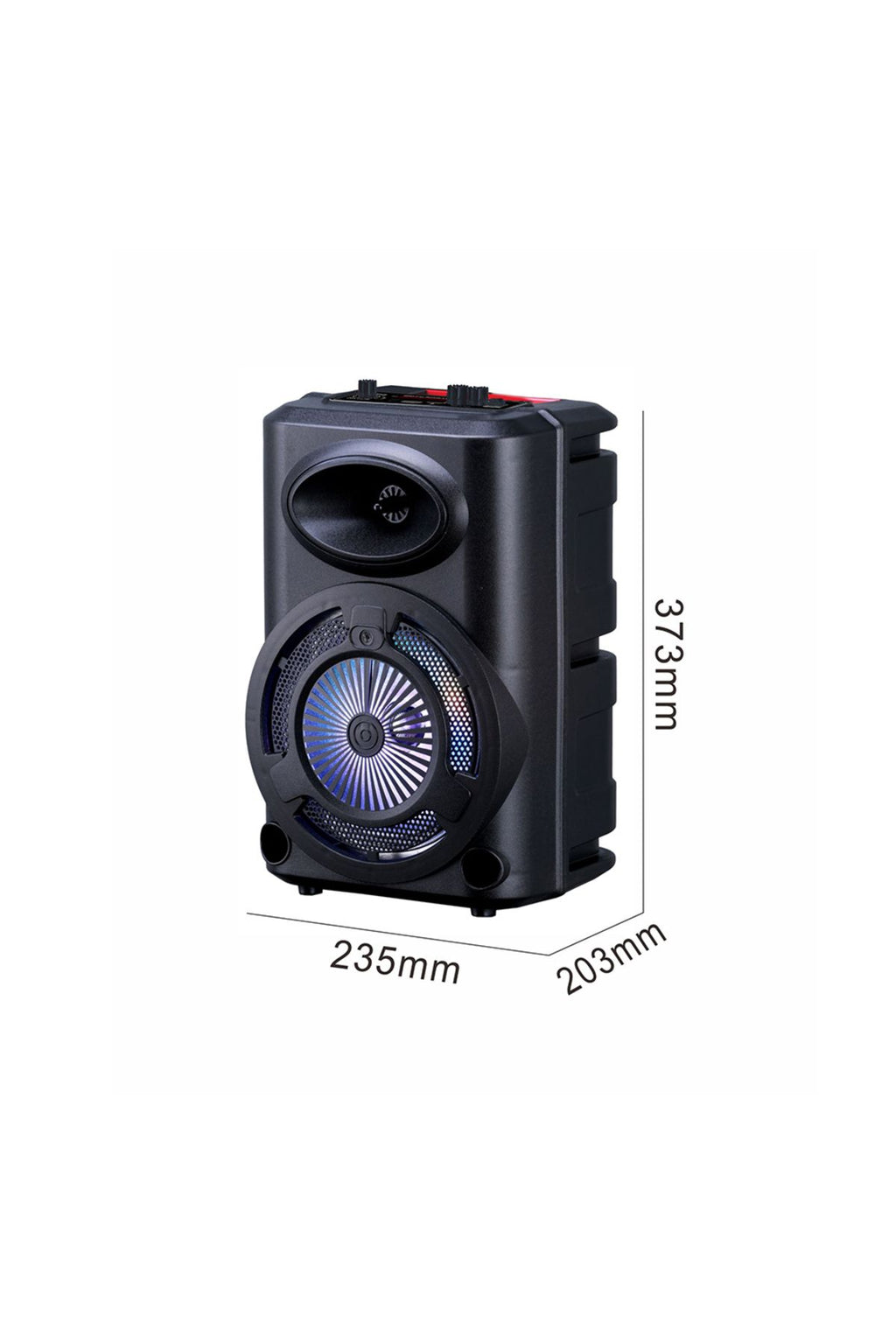 Zore GD-903 Dijital LED Göstergeli FM Radyolu Mikrofonlu RGB TWS 8 inç Stereo Bass Kablosuz Karaoke
