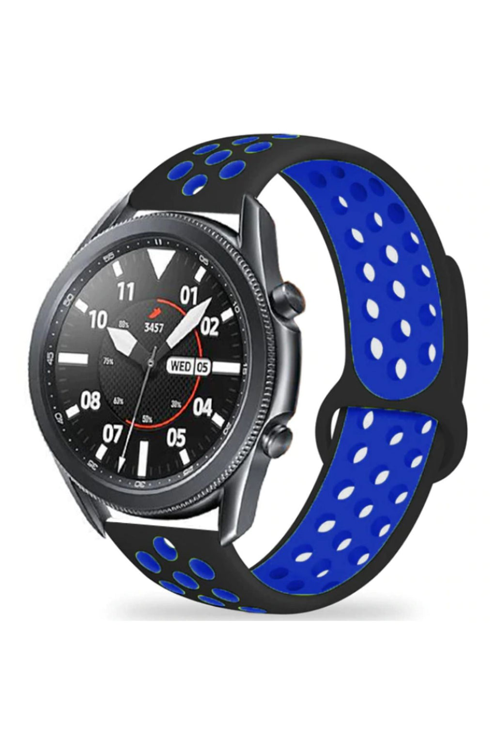 Galaxy Watch 46mm (22mm) KRD-02 Uyumlu Zore Kordon-Kırmızı-Siyah
