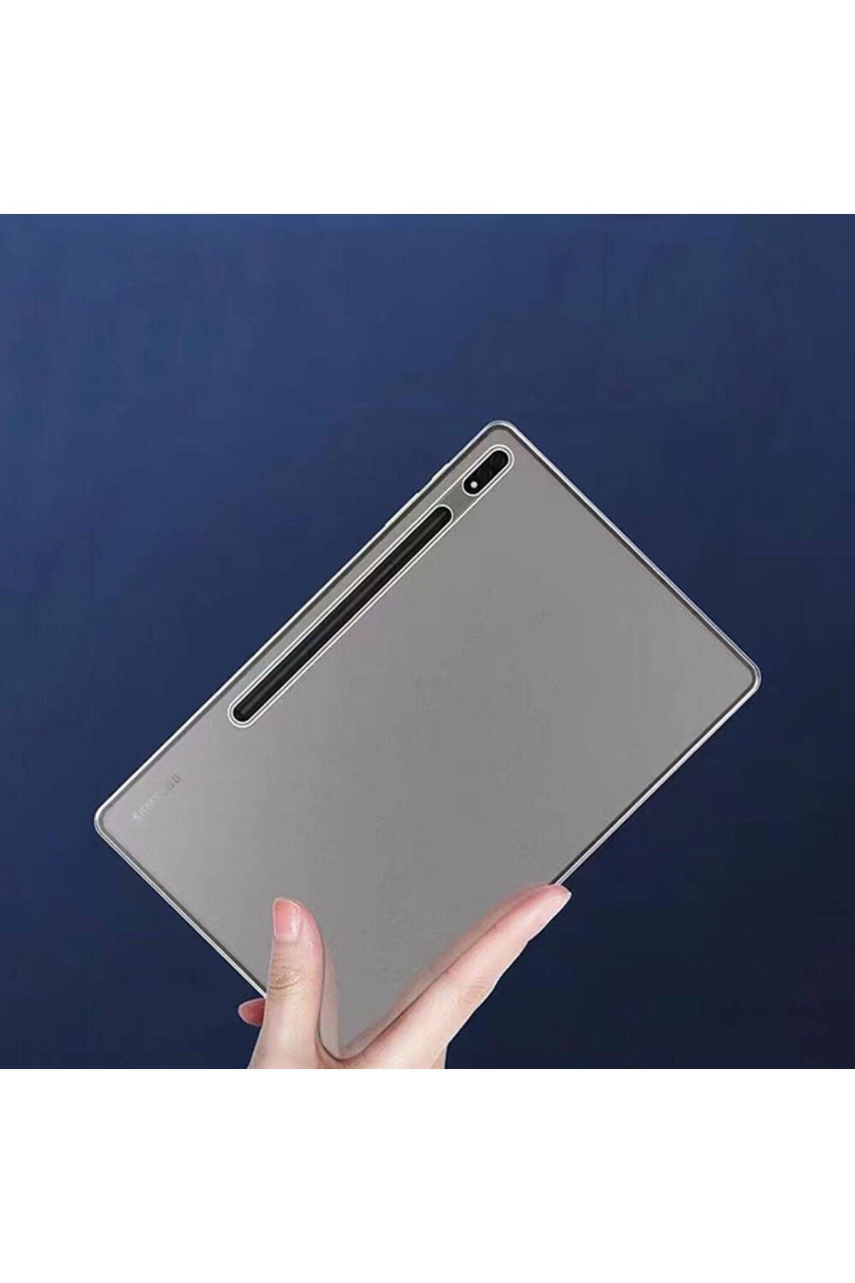 Galaxy Tab S9 Ultra SM-X910 Kılıf Zore Tablet Süper Silikon Kapak - Renksiz