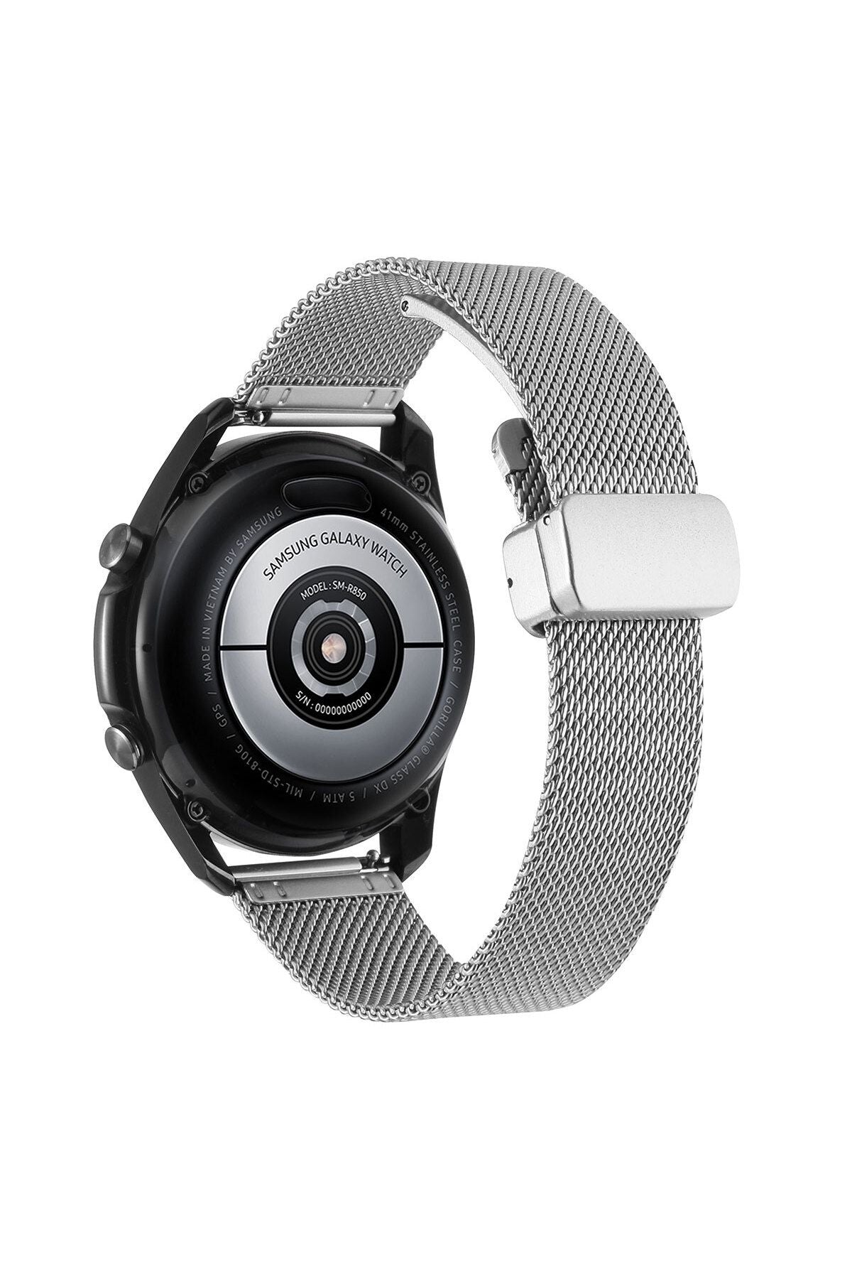 Galaxy Watch 46mm Uyumlu KRD-85 22mm Metal Zore Kordon-Rose Gold