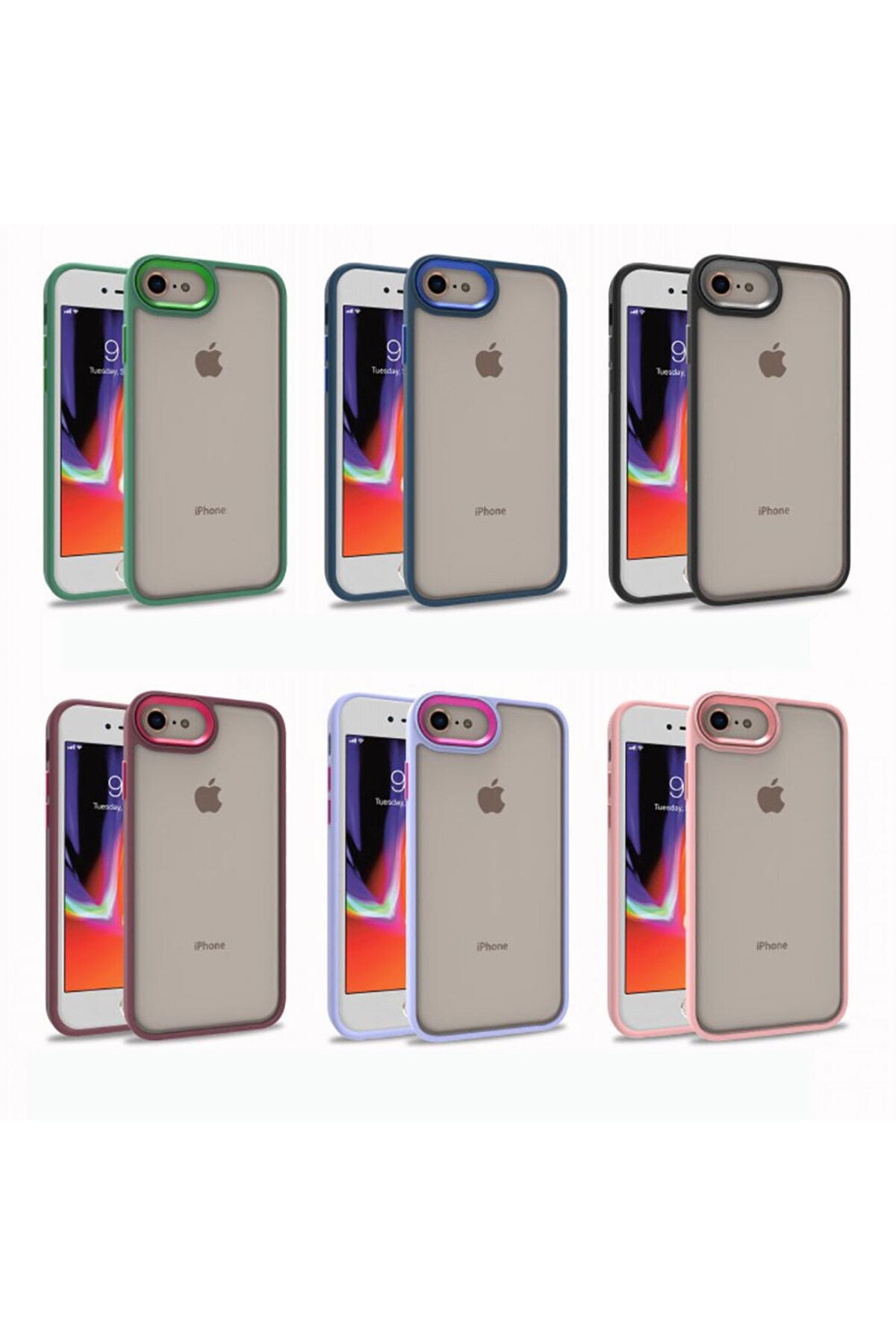 iPhone SE 2022 Uyumlu Zore Flora Kılıf-Rose Gold