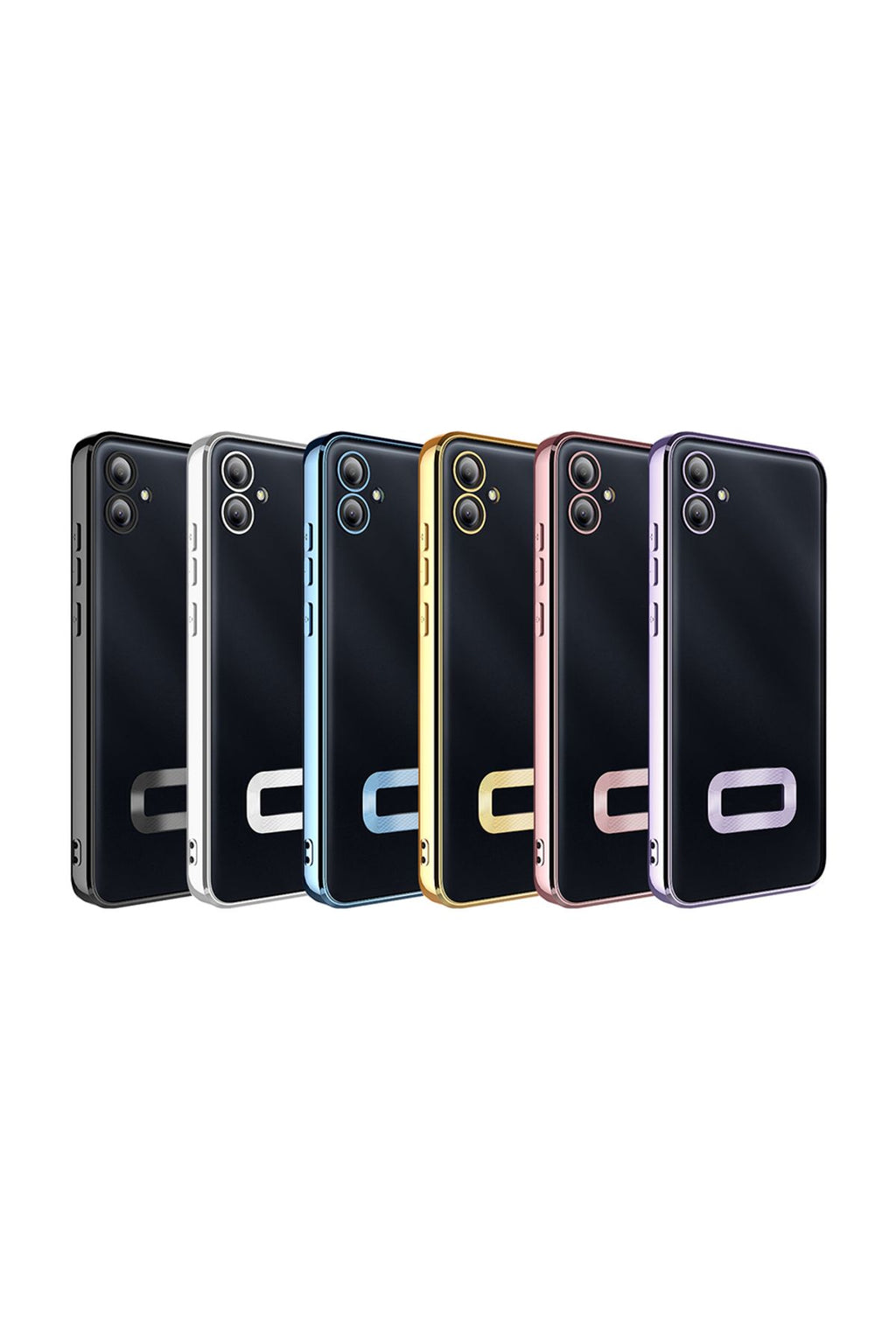 Galaxy A06 Uyumlu Kılıf Kamera Korumalı Logo Gösteren Zore Omega Kapak-Rose Gold