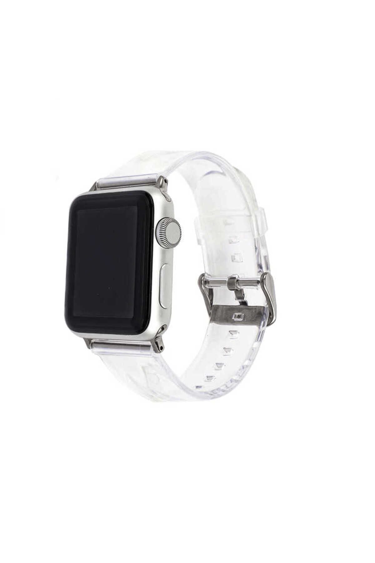 Watch Ultra 49mm Kordon KRD-13 Şeffaf Uyumlu Strap Kayış CLO- Renksiz