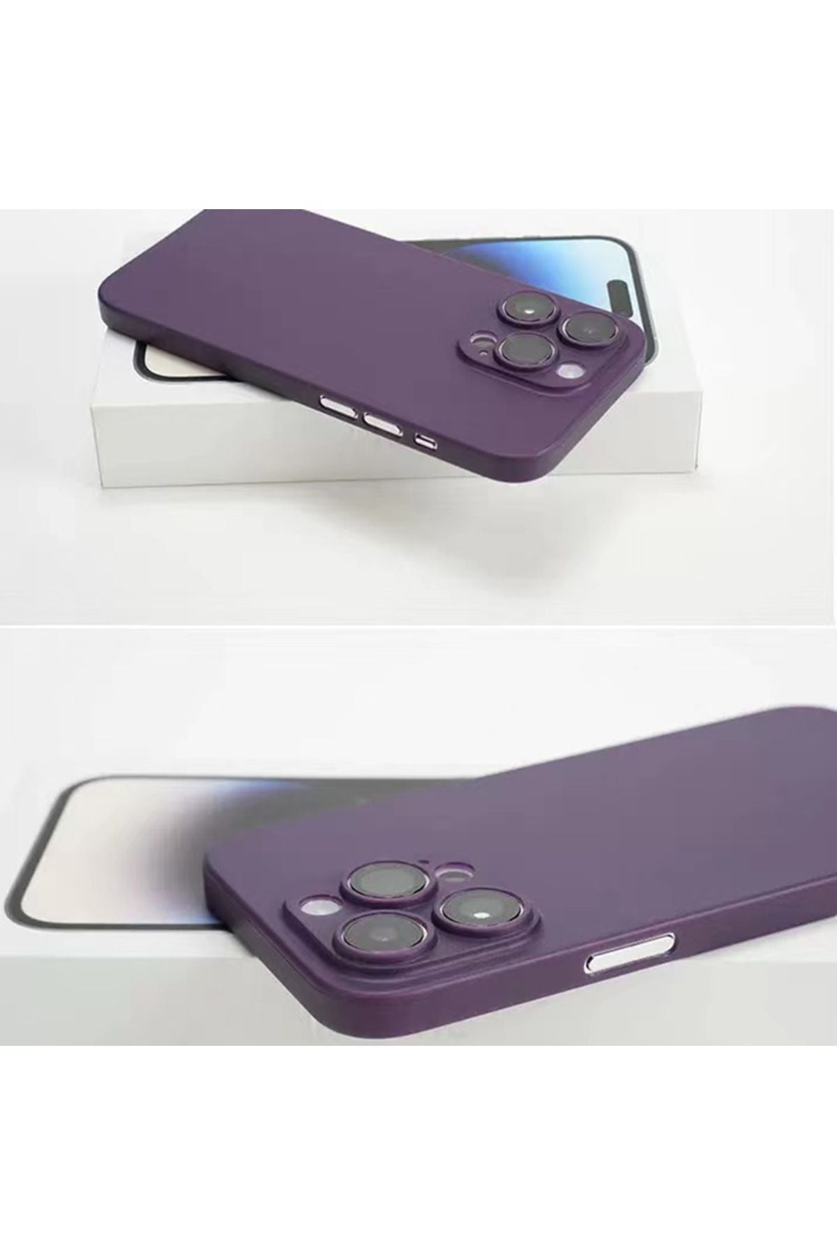 iPhone 14 Pro Uyumlu Zore 1.Kalite PP Kılıf-Derin Mor