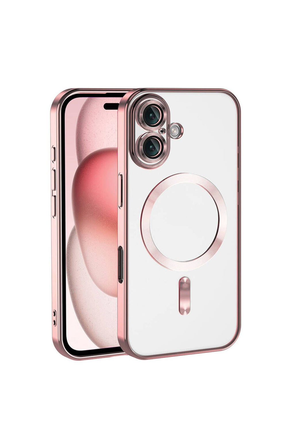 iPhone 16 Uyumlu Kılıf Kamera Korumalı Magsafe Wireless Şarj Özellikli Demre Kapak - Sierra Mavi