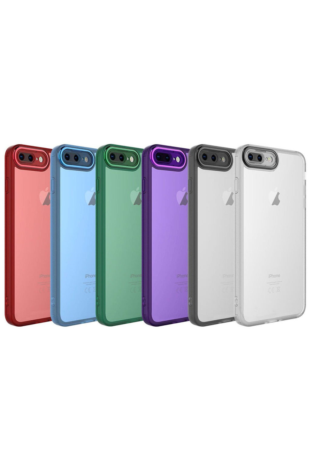 iPhone 8 Plus Kılıf Kamera Korumalı Transparan Zore Post Kapak - Siyah