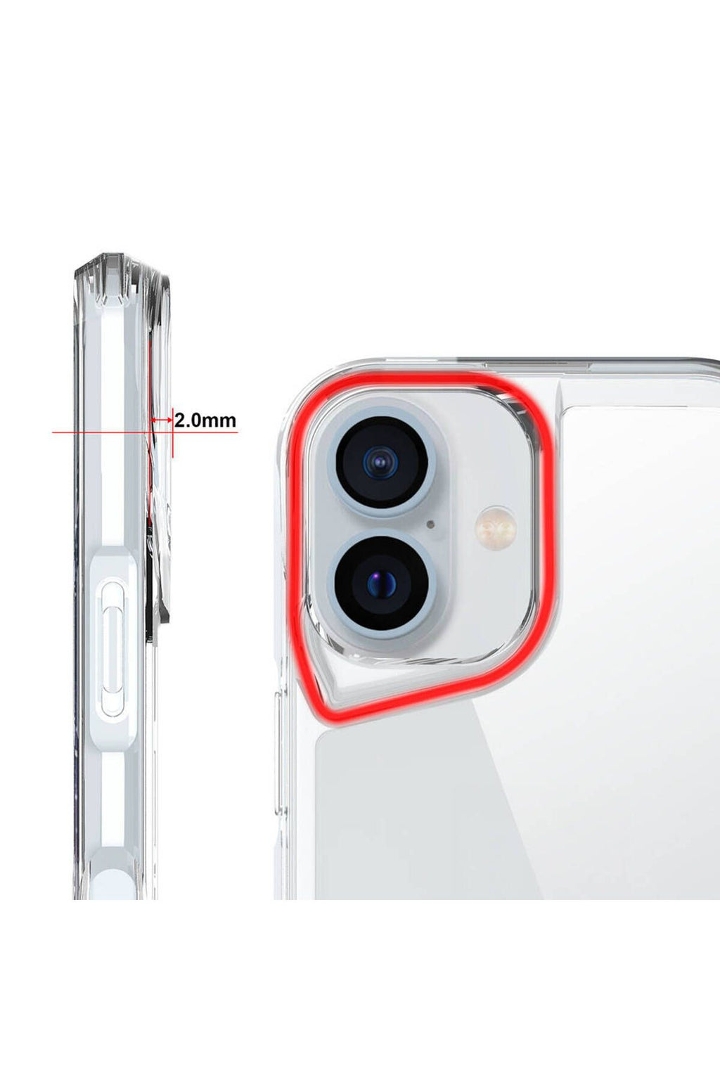 iPhone 16 Kılıf TQR T-Max Kapak - Şeffaf