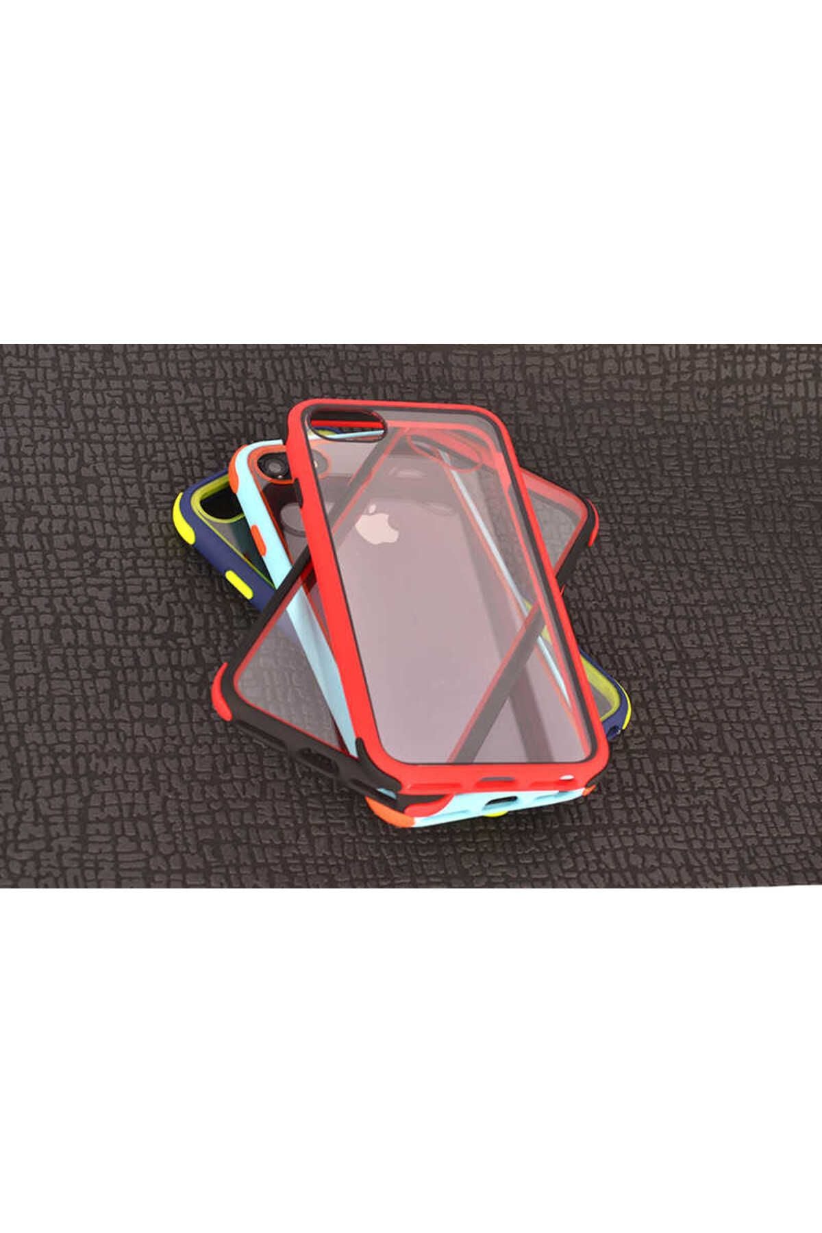 iPhone SE 2022 Uyumlu Zore Tiron Kılıf-Kırmızı