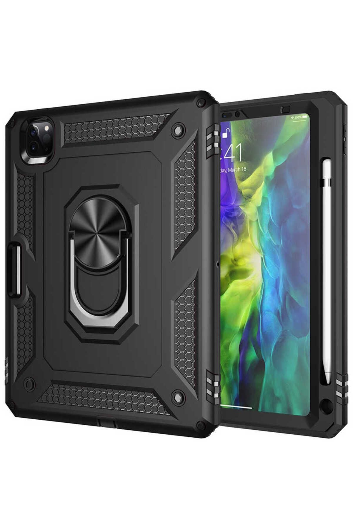 iPad Pro 3. nesil 11 inç - Uyumlu Uyumlu Zore Tablet Vega Kapak-Siyah