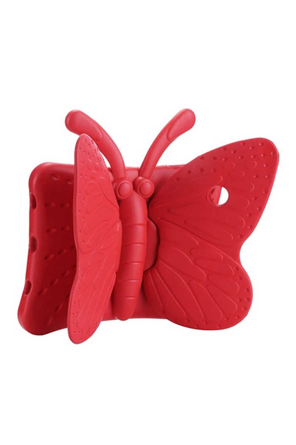 iPad Mini 5. Nesil  Uyumlu Zore Butterfly Standlı Tablet Kılıf-Kırmızı