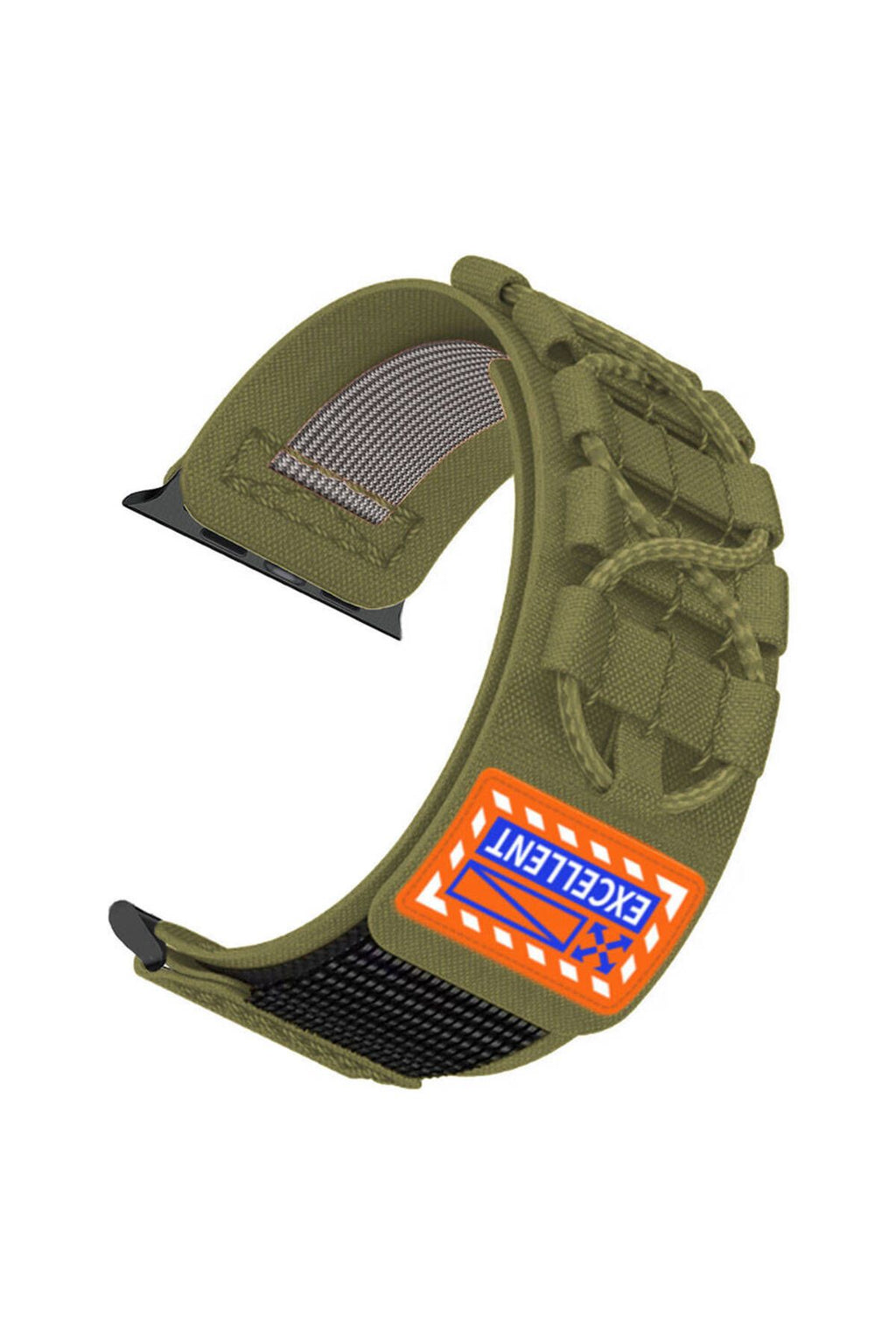 Apple Watch 40mm Zore KRD-112 Orbital Örgülü Halat Tasarımlı Naylon Kumaş Hasır Kordon-Yeşil