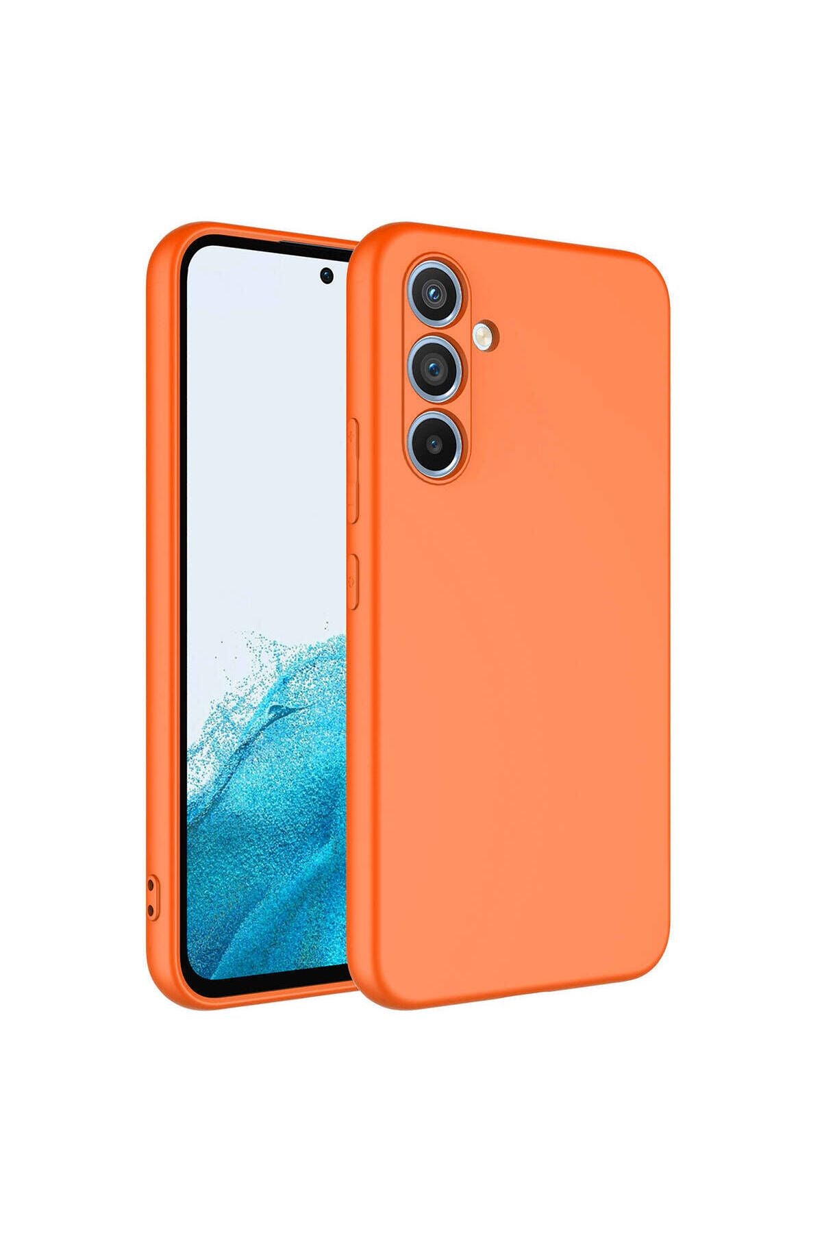 Galaxy A24 Kılıf AKAV Mara Lansman Kapak - Turuncu