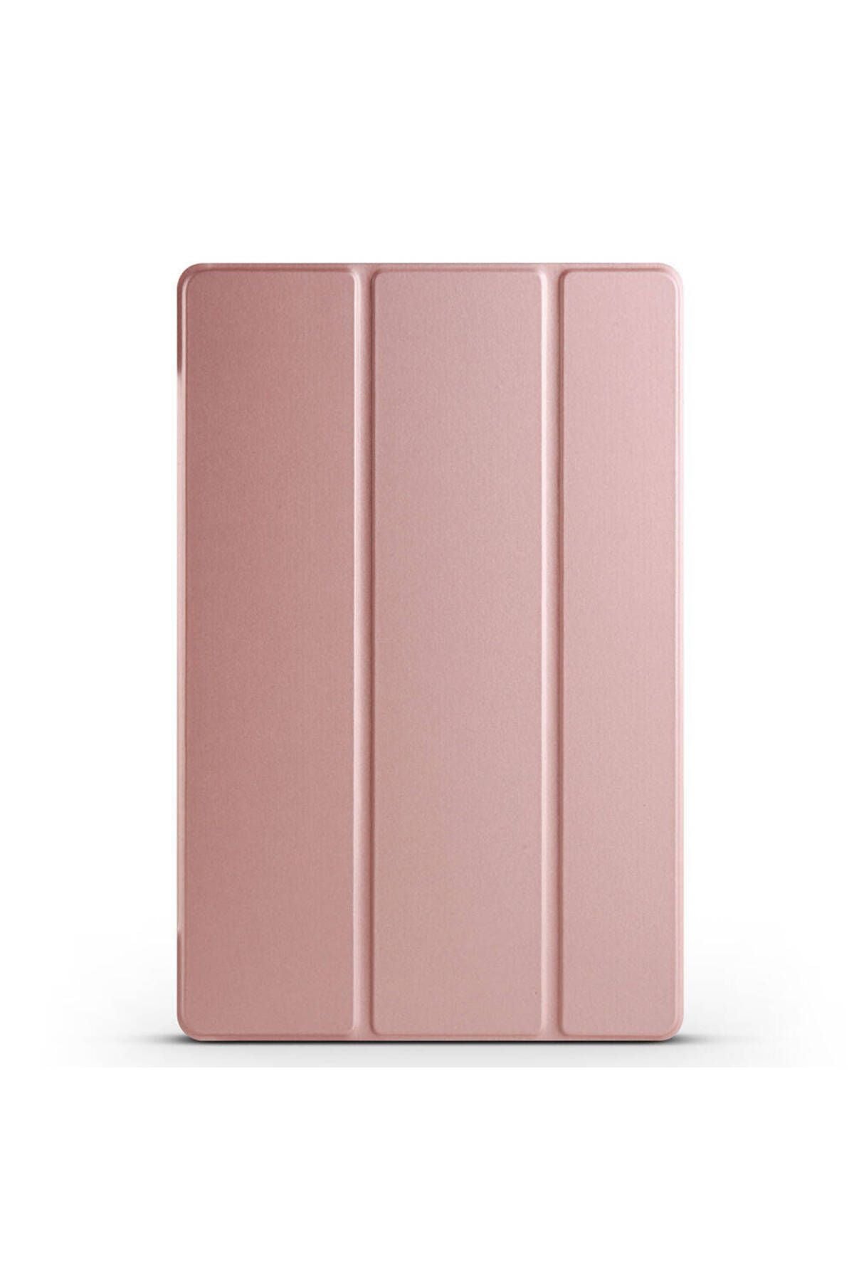 Galaxy Tab S9 FE Plus Uyumlu Zore Smart Cover Standlı 1-1 Kılıf-Gold