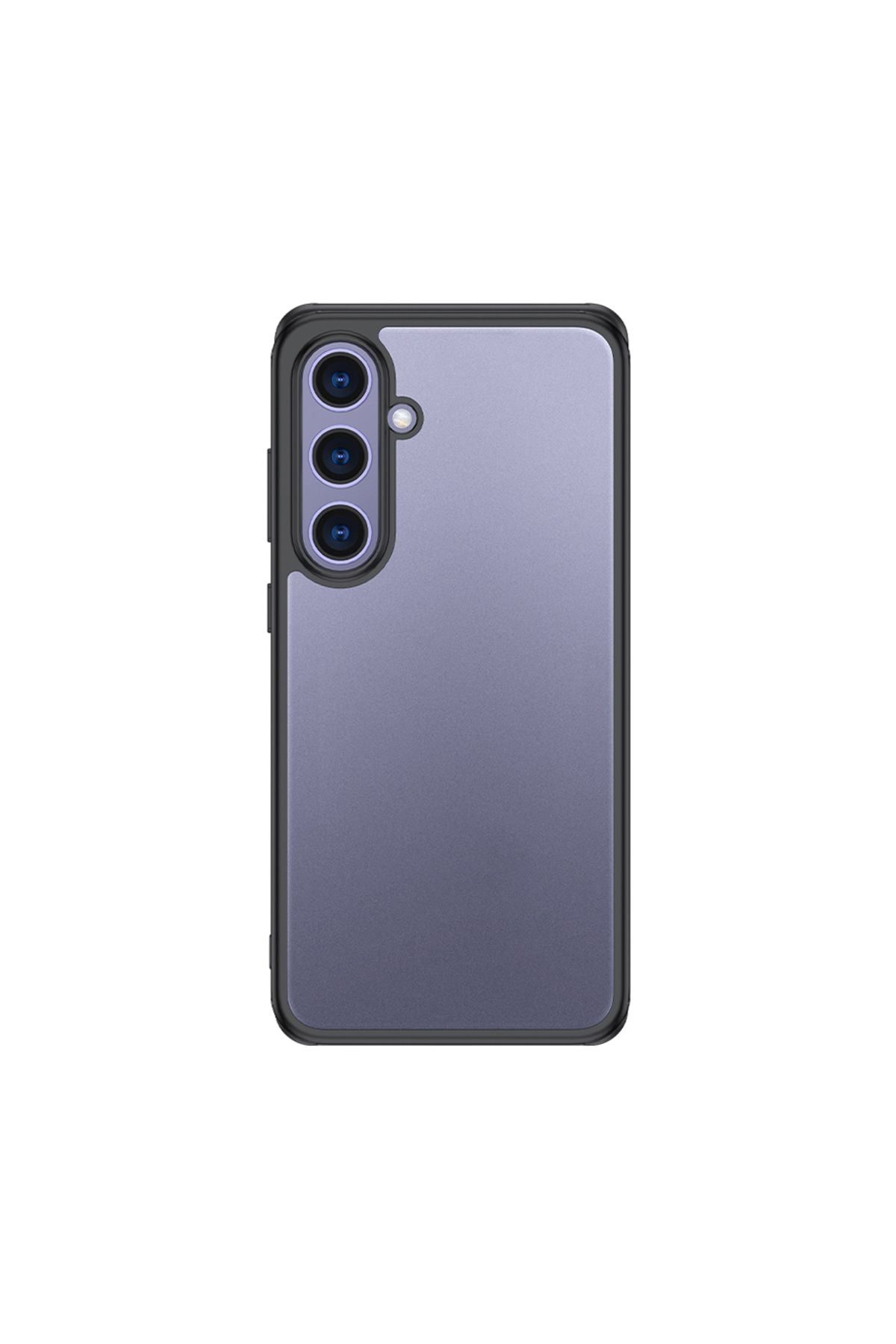Galaxy S25 Uyumlu Kılıf Kamera Korumalı Şeffaf Arka Yüzey Zore New Roll Kapak-Siyah