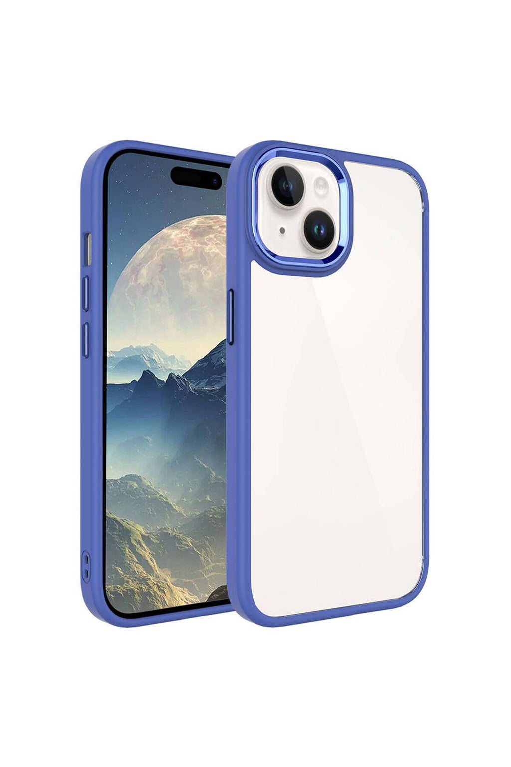 iPhone 15 Plus Uyumlu TKNR Krom Kılıf-Lavendery Gray