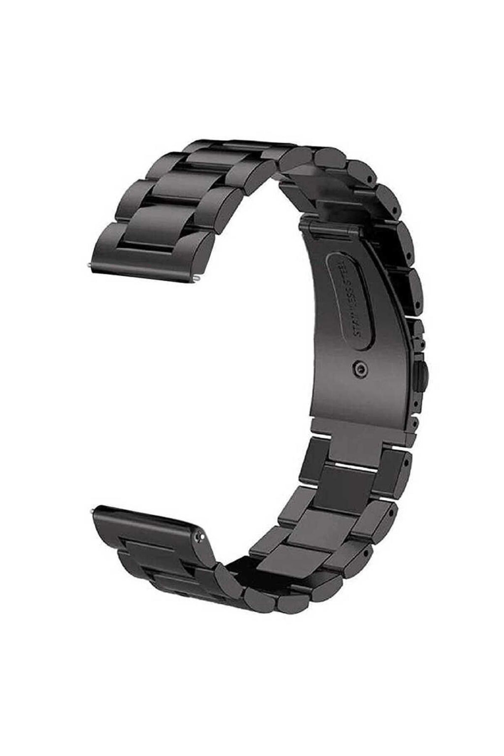 Galaxy Watch 42mm (20mm) Uyumlu KRD-04 Metal Zore Kordon-Siyah