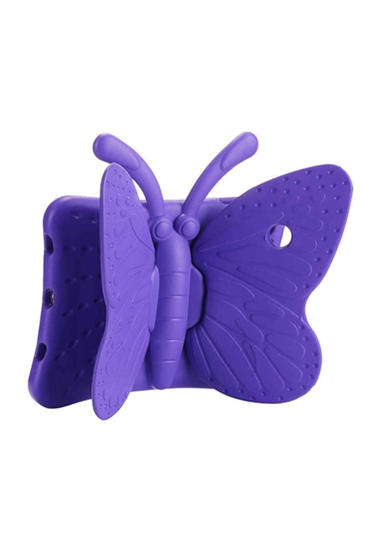 iPad Mini 5. Nesil  Uyumlu Zore Butterfly Standlı Tablet Kılıf-Mor